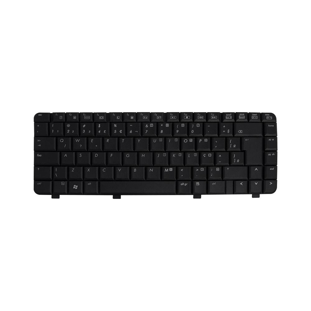 Teclado para Notebook Hp Compaq Presario C750-BR, ABNT2 - UK Style Preto, possui teclas confortáveis e 12 meses de garantia.