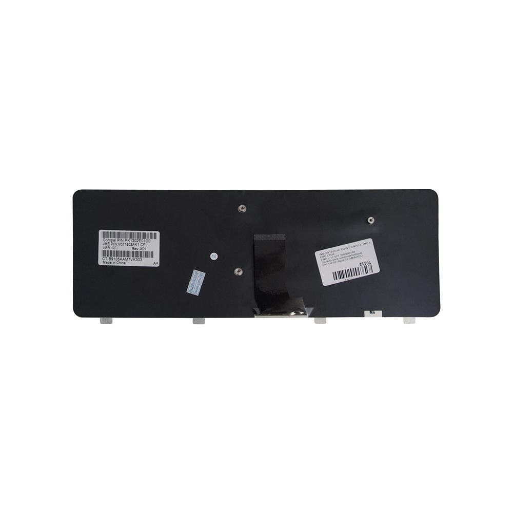 Teclado para Notebook Hp Compaq Presario C768-BR, ABNT2 - UK Style Preto, possui teclas confortáveis e 12 meses de garantia.
