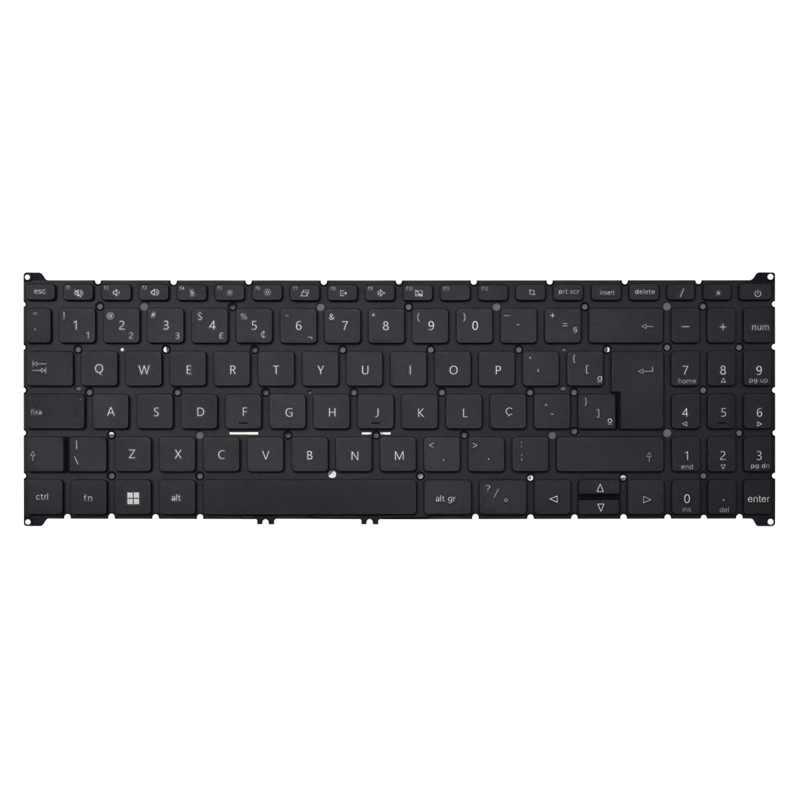 Teclado para Notebook compatível com Part Number N22C6, ABNT2 Preto, possui teclas confortáveis e 12 meses de garantia.