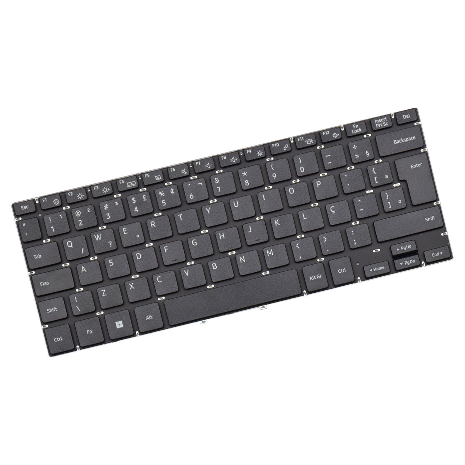 Teclado para Notebook Samsung Galaxy Book Go NP340XLA, ABNT2 Preto, possui teclas confortáveis e 12 meses de garantia.