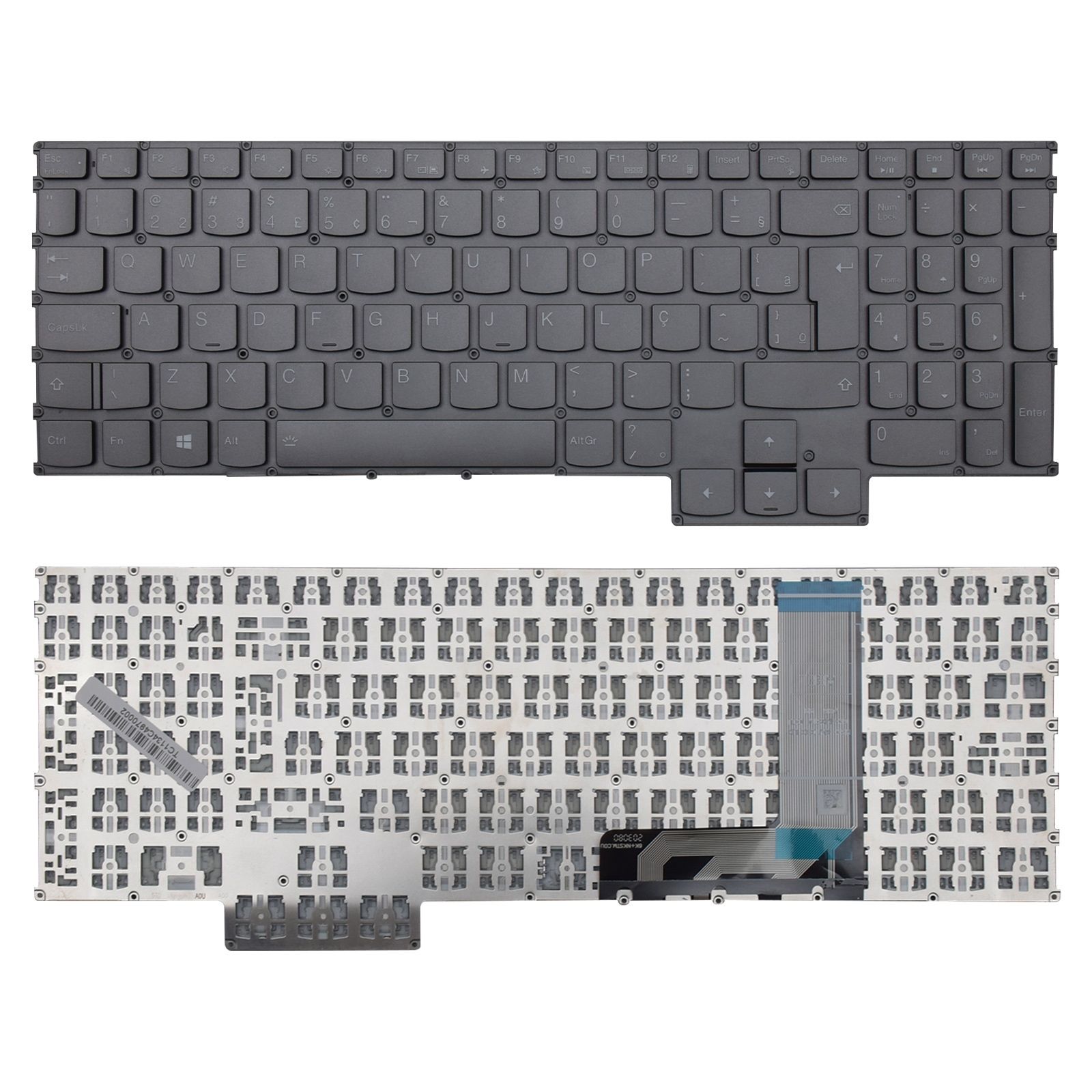 Teclado para Notebook Lenovo Part Number SN21K23308 ABNT2 Preto possui teclas confortáveis e 12 meses de garantia