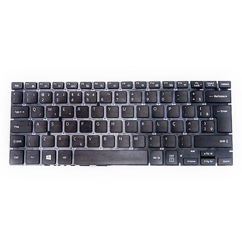 Teclado para Notebook Samsung Ativ Book NP905S3K, ABNT2 Preto, possui teclas confortáveis e 12 meses de garantia.