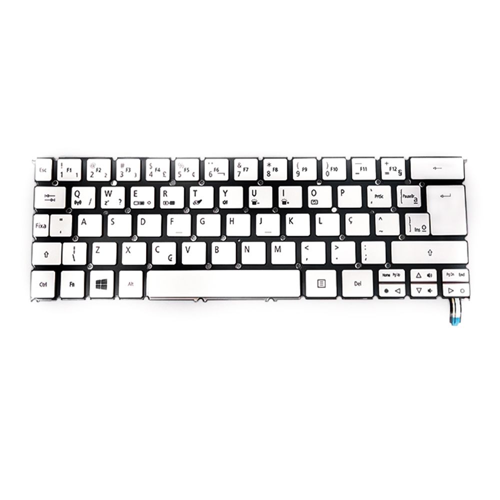 Teclado para Notebook Acer Aspire s7-391-6812, ABNT2 Branco, possui teclas confortáveis e 12 meses de garantia.