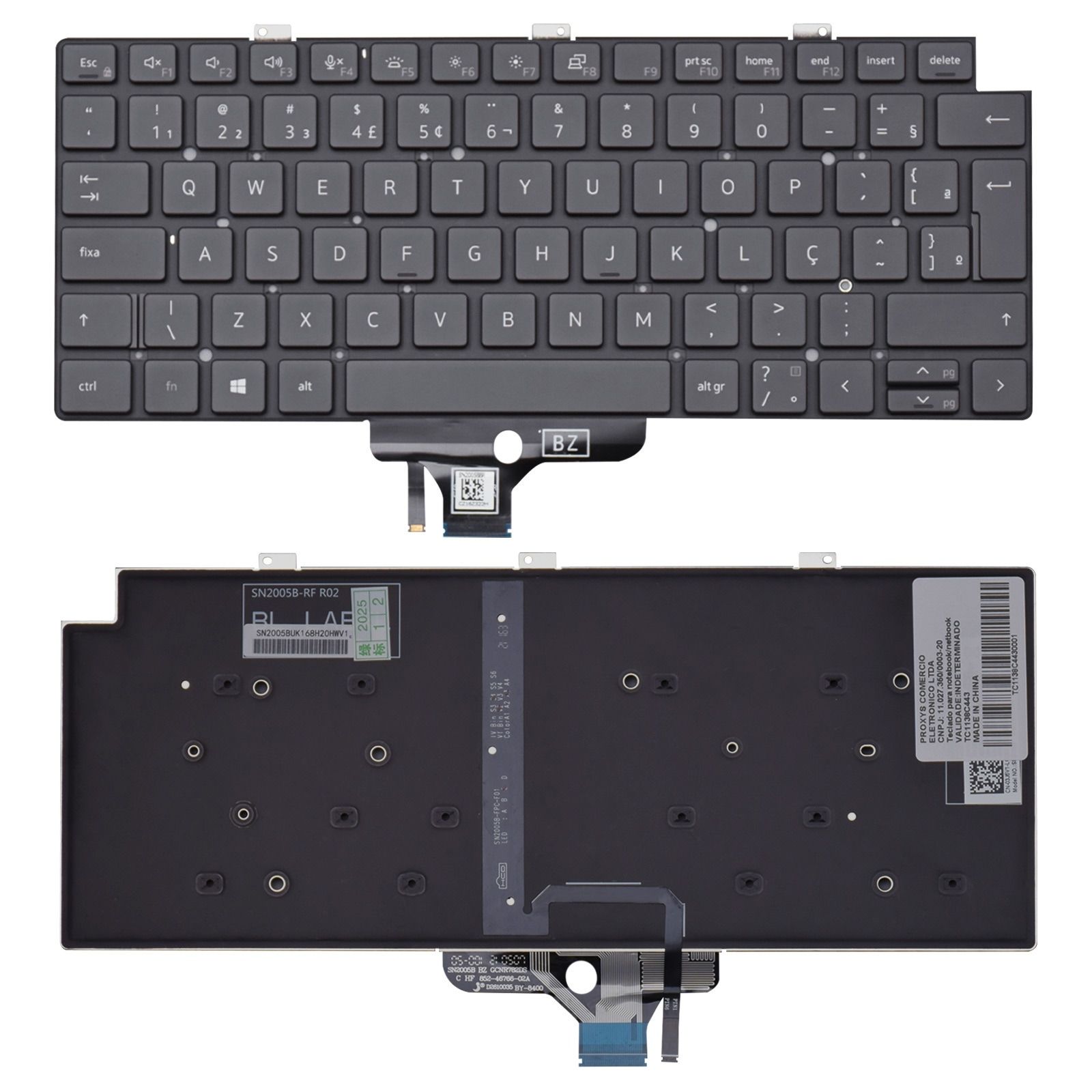 Teclado para Notebook Dell Part Number 073Y15, ABNT2 Preto, possui teclas confortáveis e 12 meses de garantia.