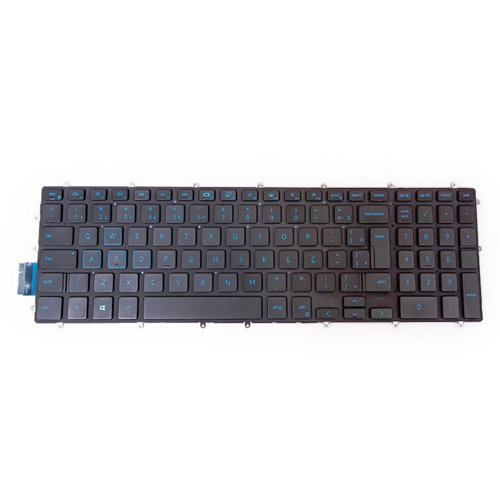 Teclado para Notebook Dell Part Number 3NVJK, ABNT2 Preto, possui teclas confortáveis e 12 meses de garantia.