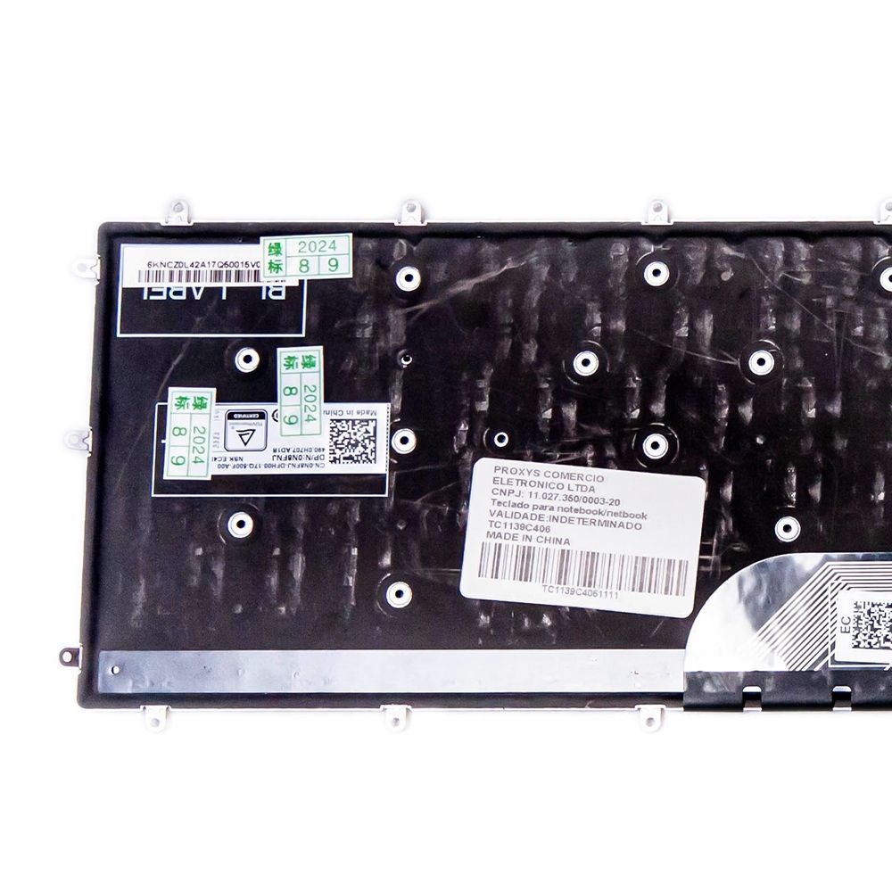 Teclado para Notebook Dell Inspiron G3 3779, ABNT2 Preto, possui teclas confortáveis e 12 meses de garantia.