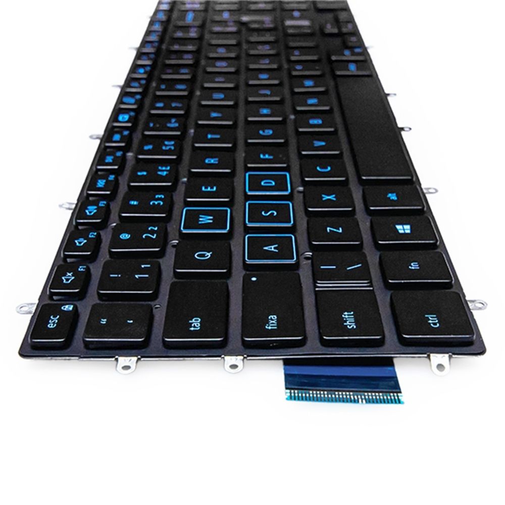 Teclado para Notebook Dell Inspiron 15-5765, ABNT2 Preto, possui teclas confortáveis e 12 meses de garantia.