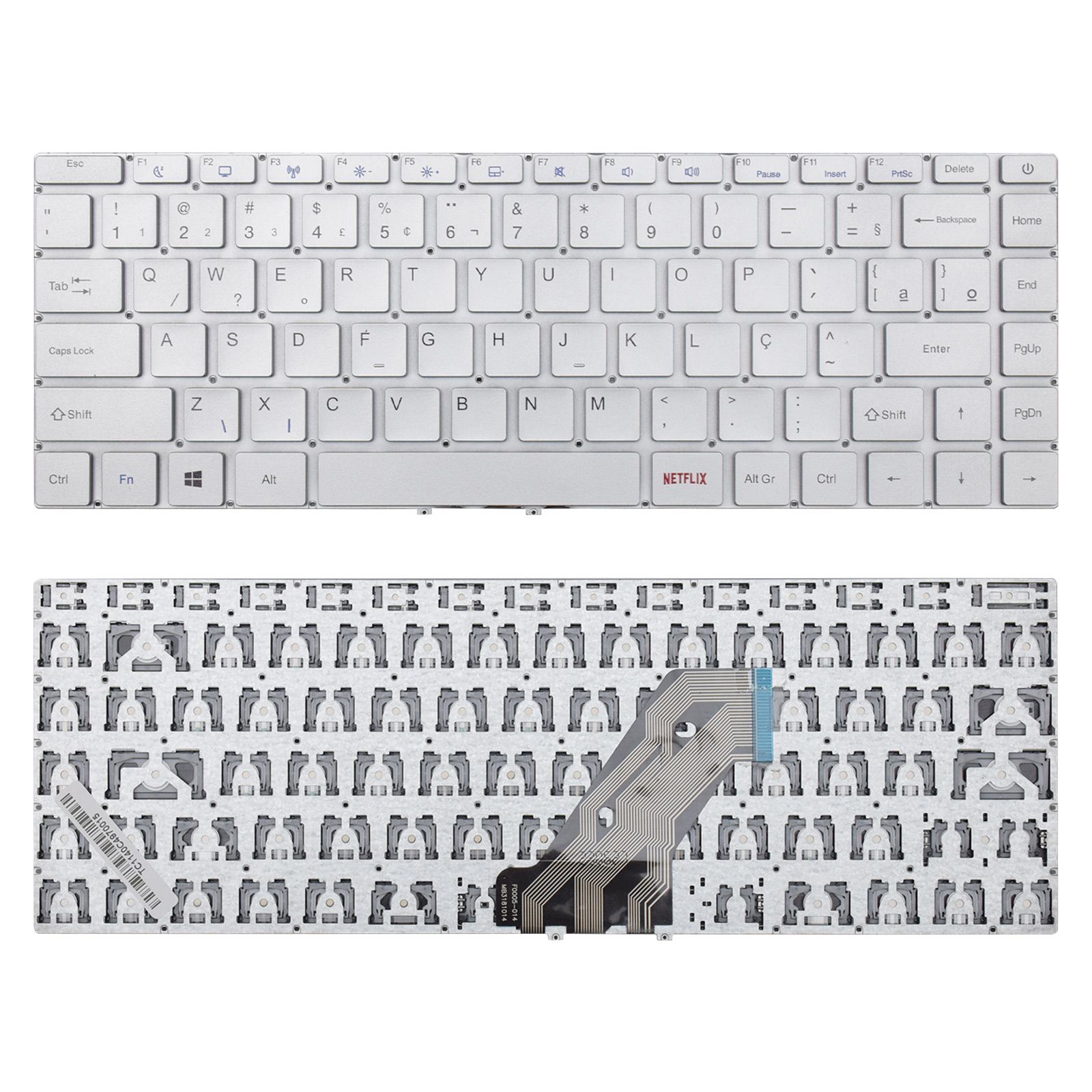 Teclado para Notebook Multilaser Ultra UB420 ABNT2 Cinza