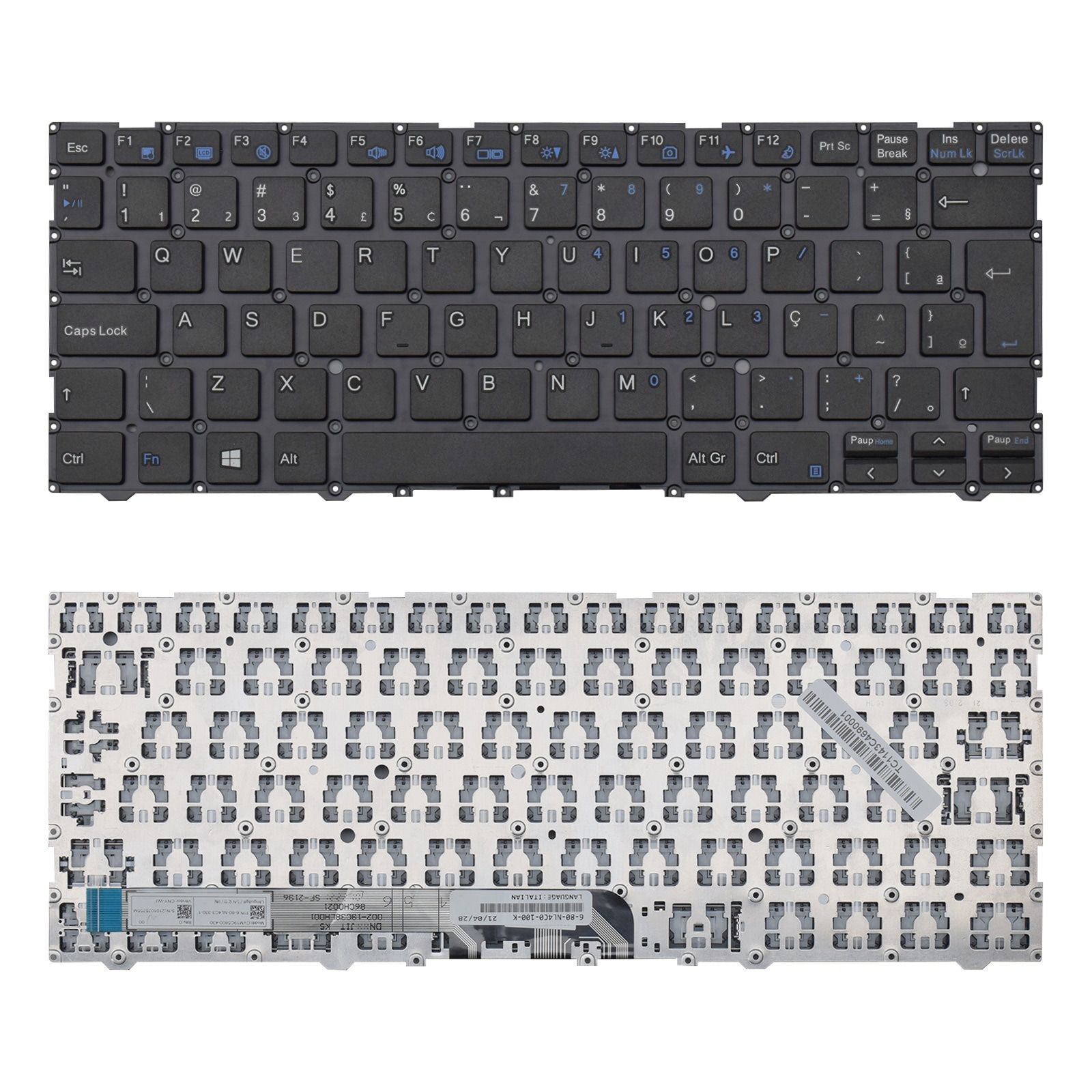 Teclado para Notebook Positivo Master N4340, ABNT2 Preto, possui teclas confortáveis e 12 meses de garantia.