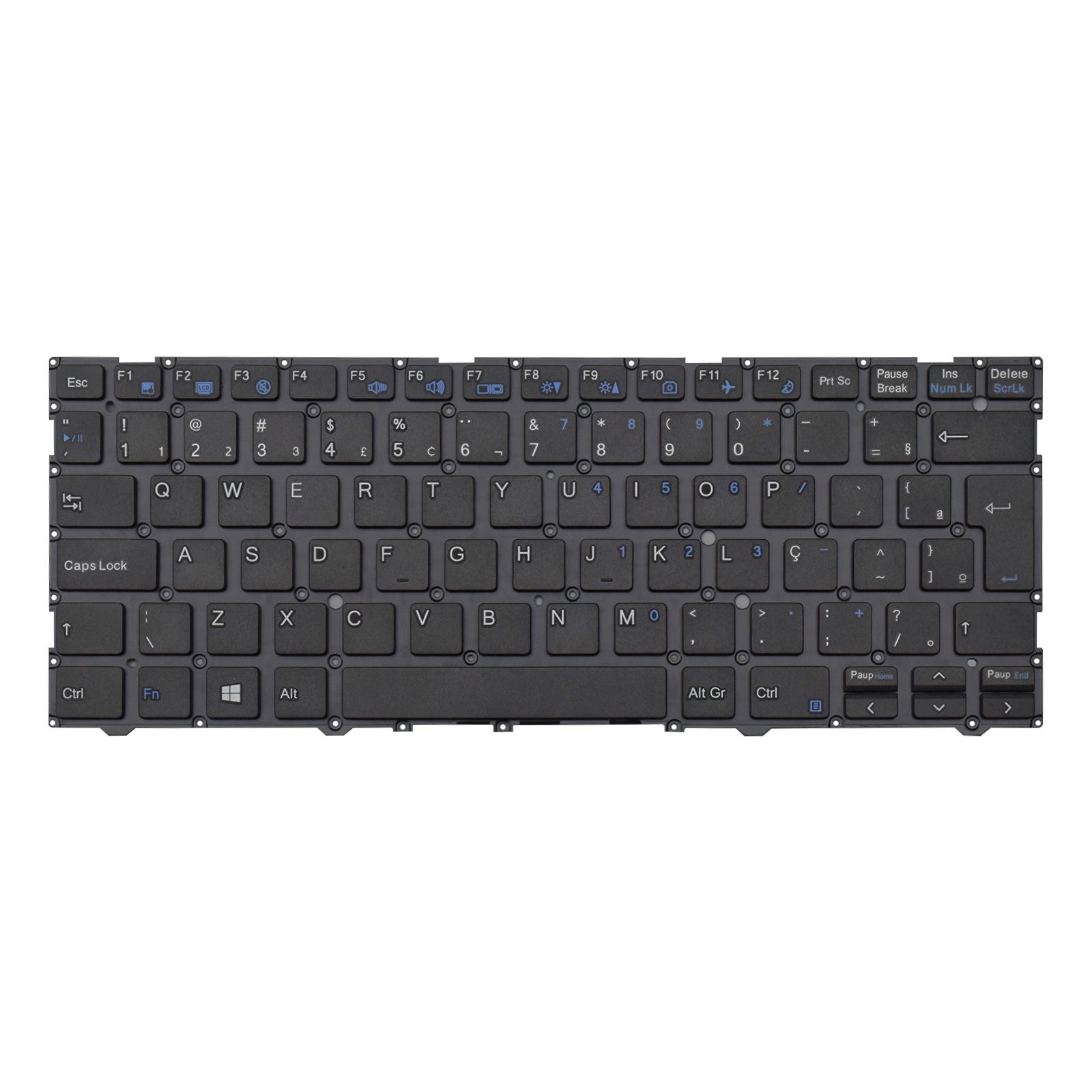 Teclado para Notebook Positivo Part Number PA 6-39-NL4C2-01X, ABNT2 Preto, possui teclas confortáveis e 12 meses de garantia.