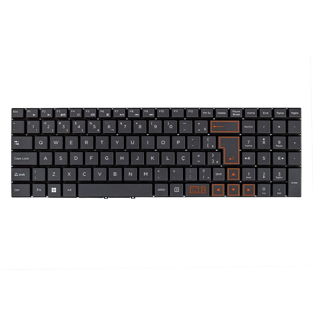 Teclado para Notebook Positivo Duo C4128ABR, ABNT2 Preto, possui teclas confortáveis e 12 meses de garantia.