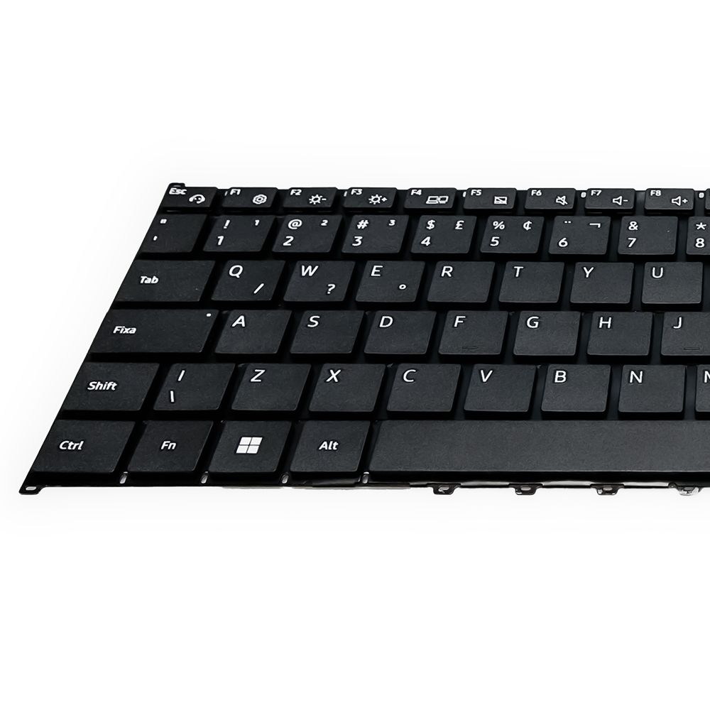 Teclado para Notebook Samsung Galaxy Book NP550XED-KT2BR, ABNT2 Preto, possui teclas confortáveis e 12 meses de garantia.