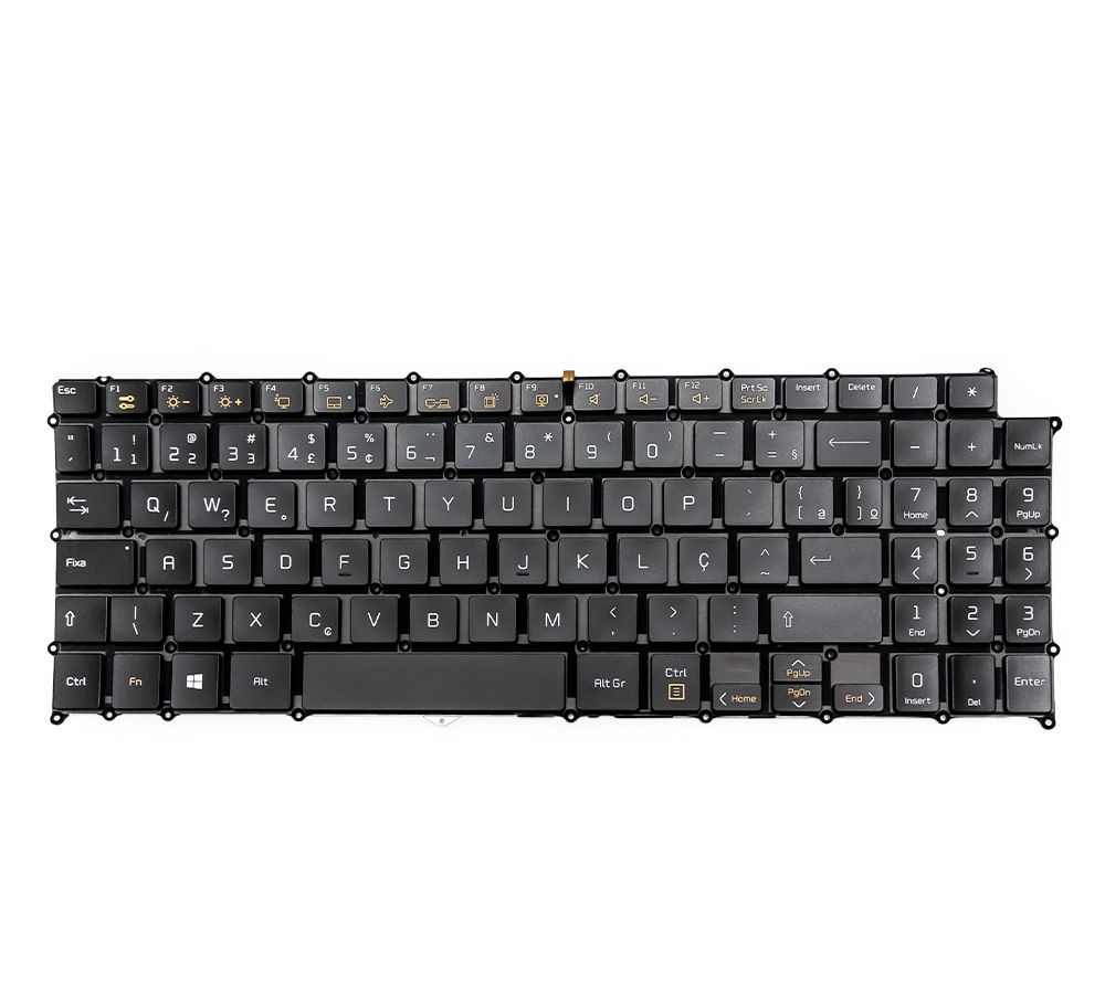 Teclado para Notebook Lg Gram AEW73809825, ABNT2 Preto, possui teclas confortáveis e 12 meses de garantia.