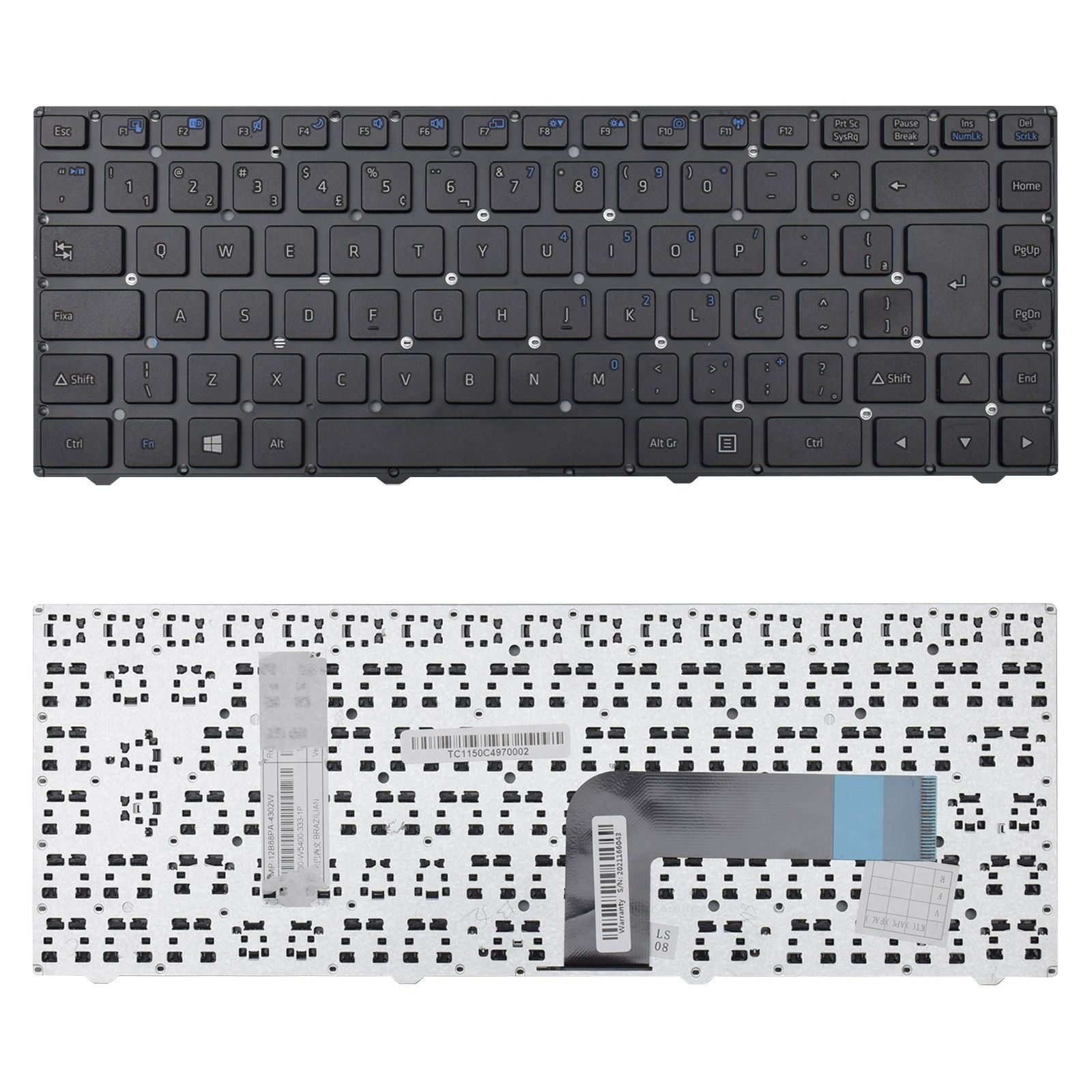Teclado para Notebook Positivo Ultra S3450 ABNT2 Preto possui teclas confortáveis e 12 meses de garantia