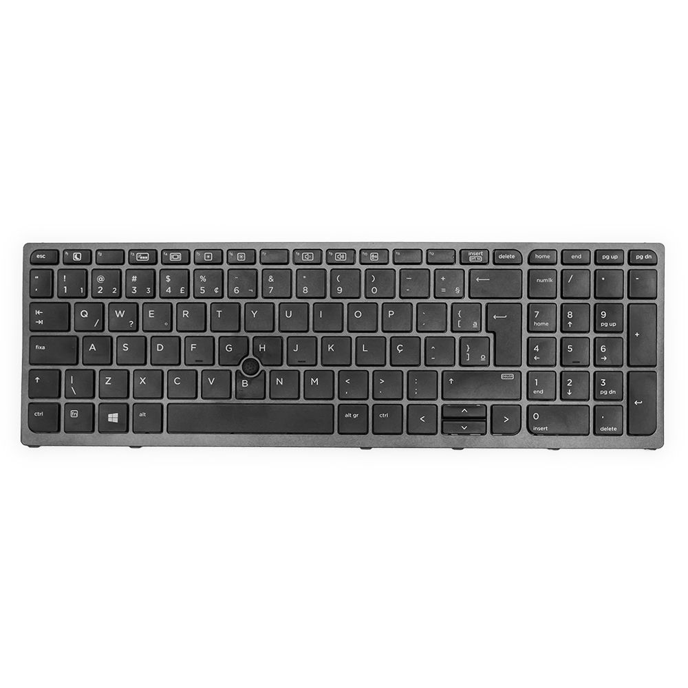 Teclado para Notebook Hp Zbook 17 G4, Inglês Internacional - US Preto, possui teclas confortáveis e 12 meses de garantia.