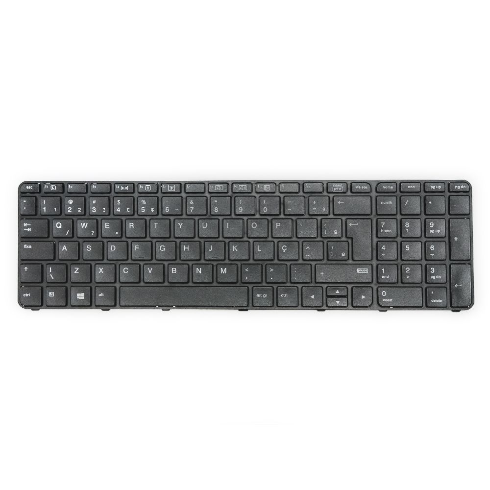 Teclado para Notebook Hp Probook G4 455, ABNT2 Preto, possui teclas confortáveis e 12 meses de garantia.