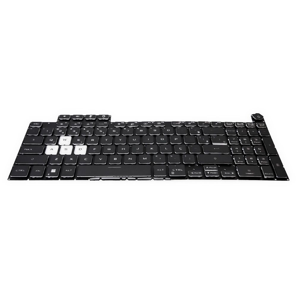 Teclado para Notebook Asus Tuf F15 FX507ZV4, ABNT2 Preto, possui teclas confortáveis e 12 meses de garantia.