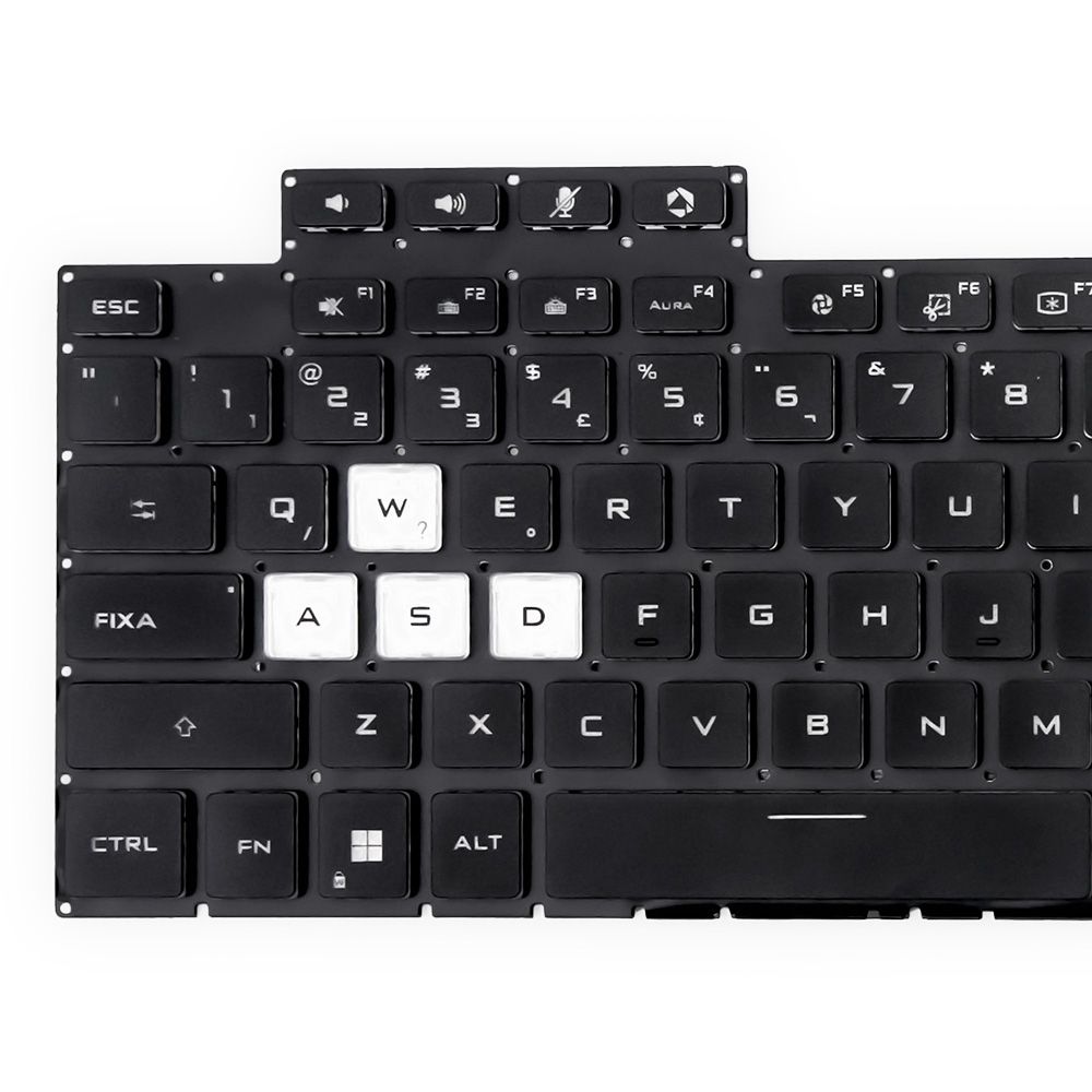 Teclado para Notebook Asus FX507ZC4, ABNT2 Preto, possui teclas confortáveis e 12 meses de garantia.