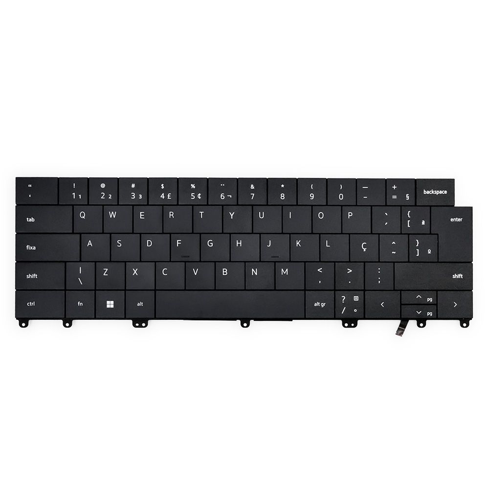 Teclado para Notebook compatível com Part Number 0DM4K8, ABNT2 Preto, possui teclas confortáveis e 12 meses de garantia.