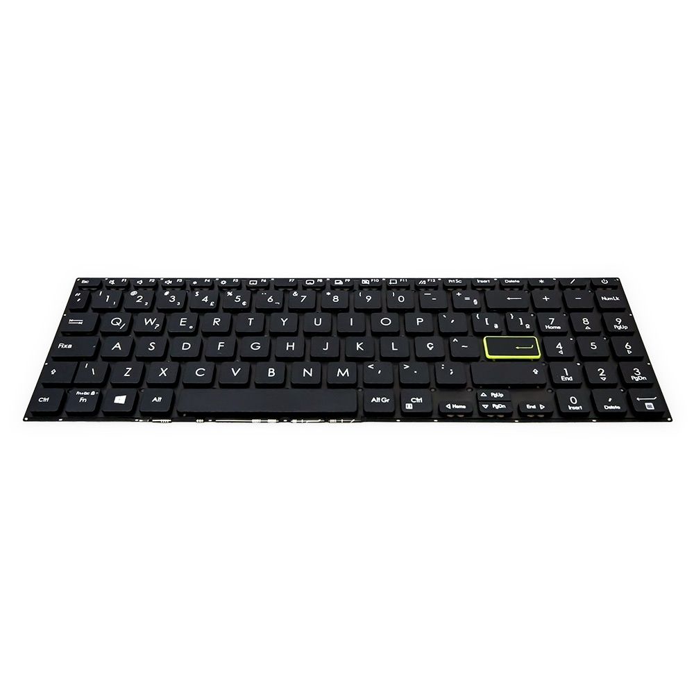 Teclado para Notebook Asus Vivobook E510MA, ABNT2 Preto, possui teclas confortáveis e 12 meses de garantia.