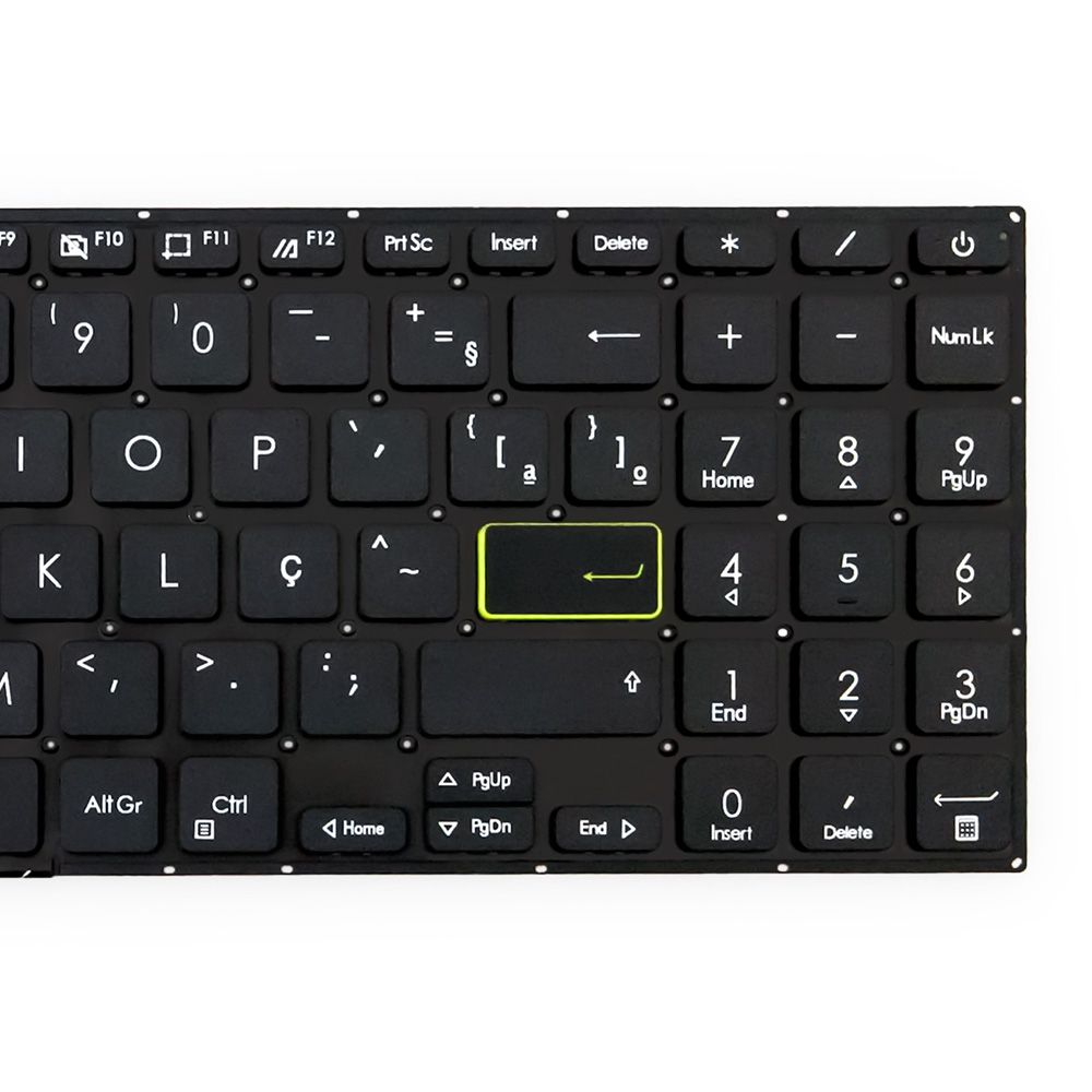 Teclado para Notebook Asus Vivobook L510MA, ABNT2 Preto, possui teclas confortáveis e 12 meses de garantia.