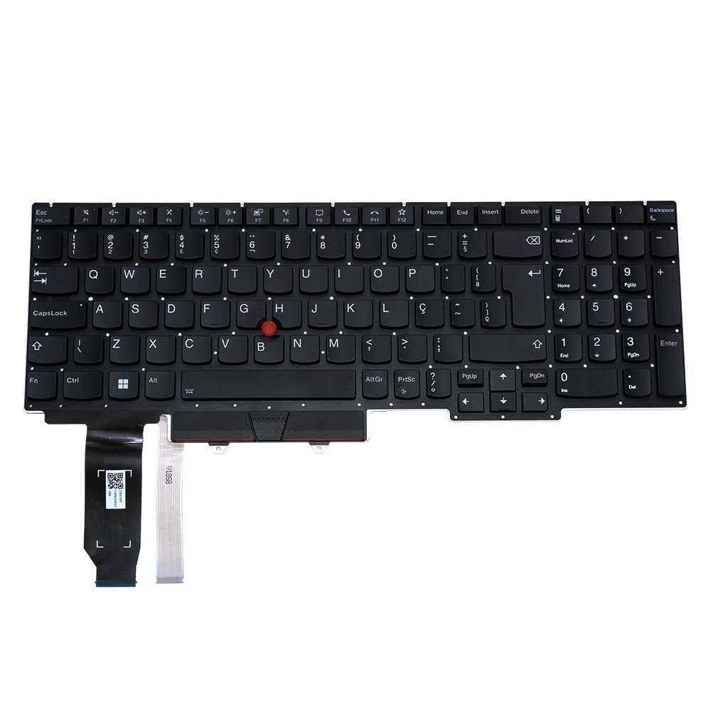 Teclado para Notebook Lenovo Thinkpad E15 GEN 2, ABNT2 Preto, possui teclas confortáveis e 12 meses de garantia.