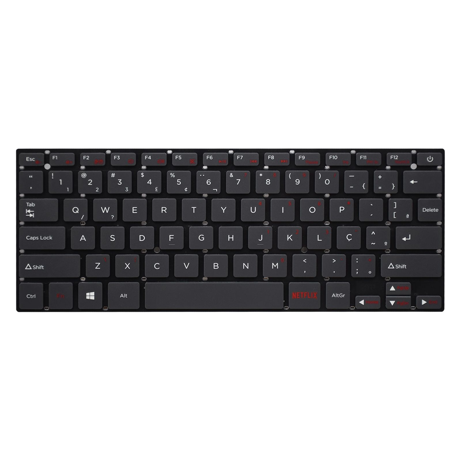 Teclado para Notebook Positivo Motion Q232A, ABNT2 Preto, possui teclas confortáveis e 12 meses de garantia.