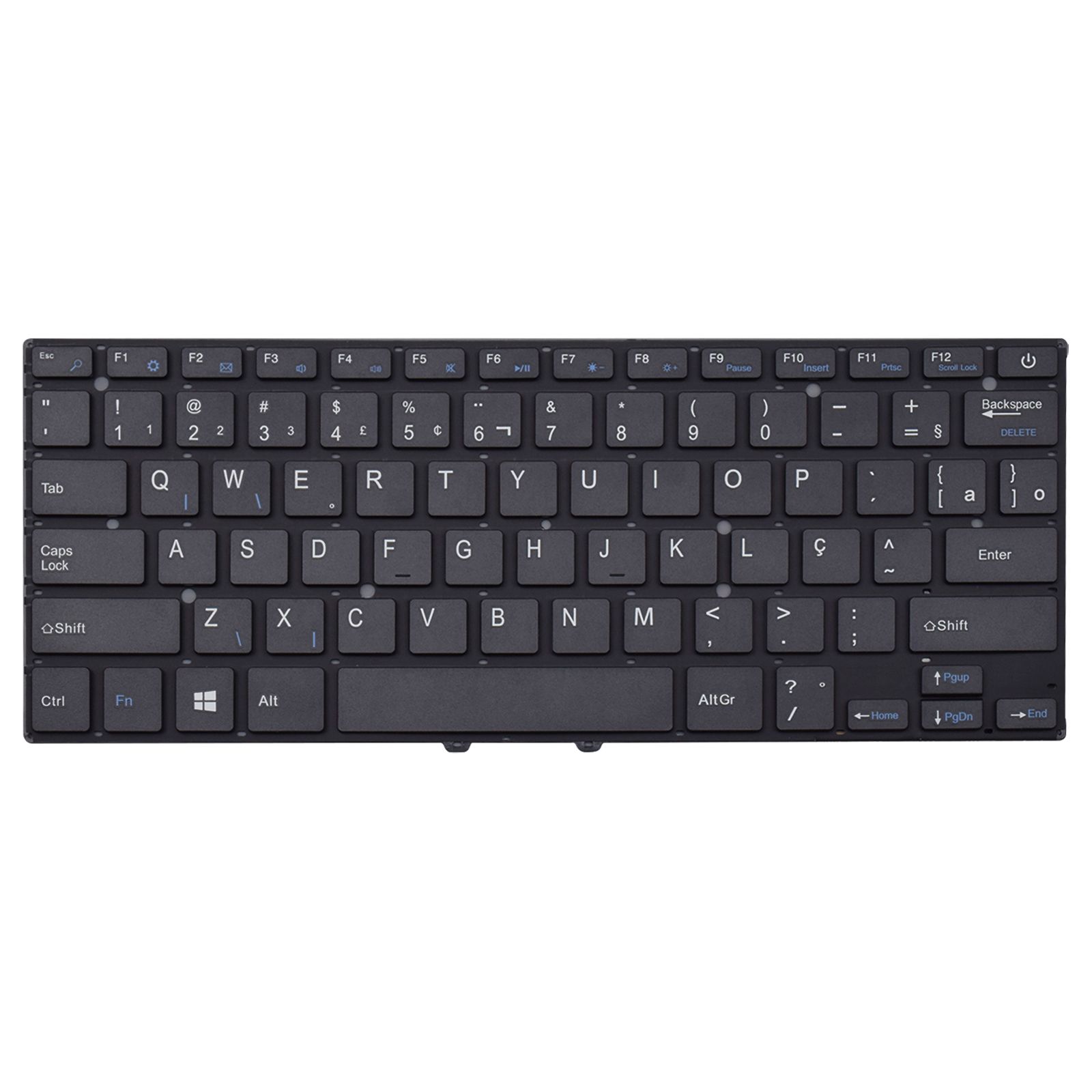 Teclado para Notebook Multilaser Legacy PC206, ABNT2 Preto, possui teclas confortáveis e 12 meses de garantia.