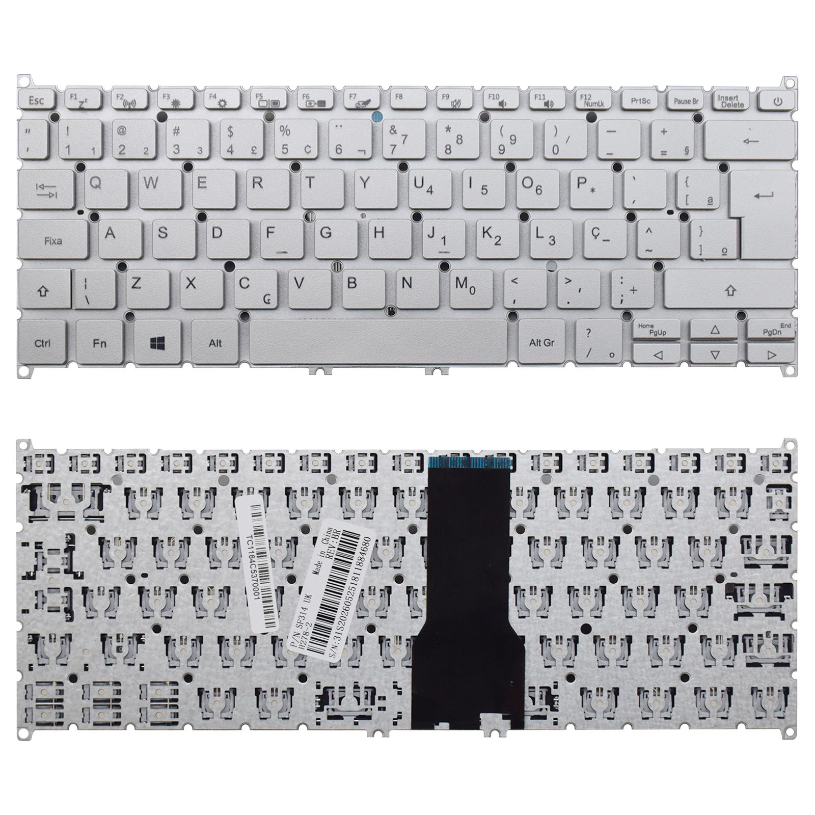Teclado para Notebook Acer SF314-54 Prata