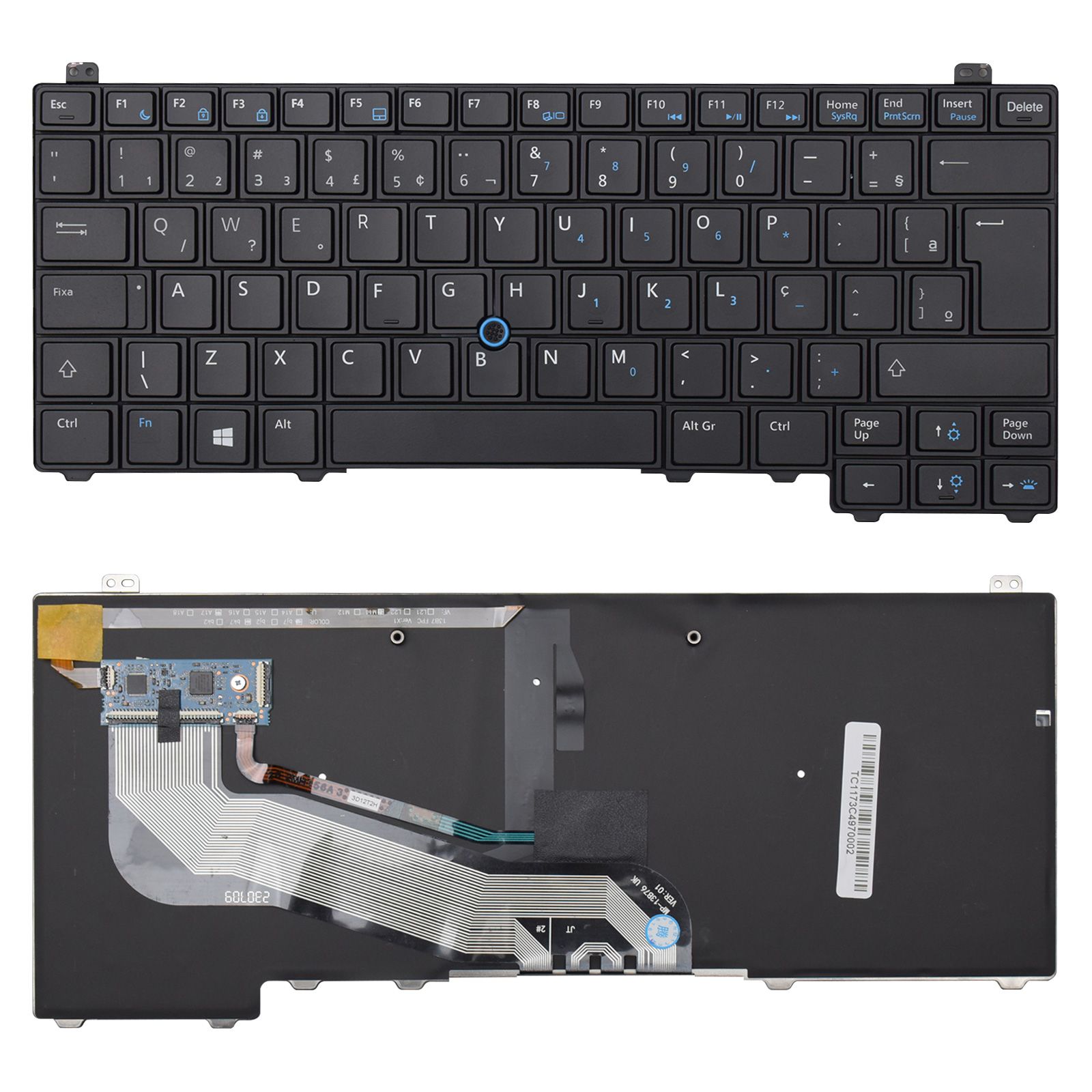 Teclado para Notebook Part Number PK130WQ2A35 ABNT2 Preto possui teclas confortáveis e 12 meses de garantia