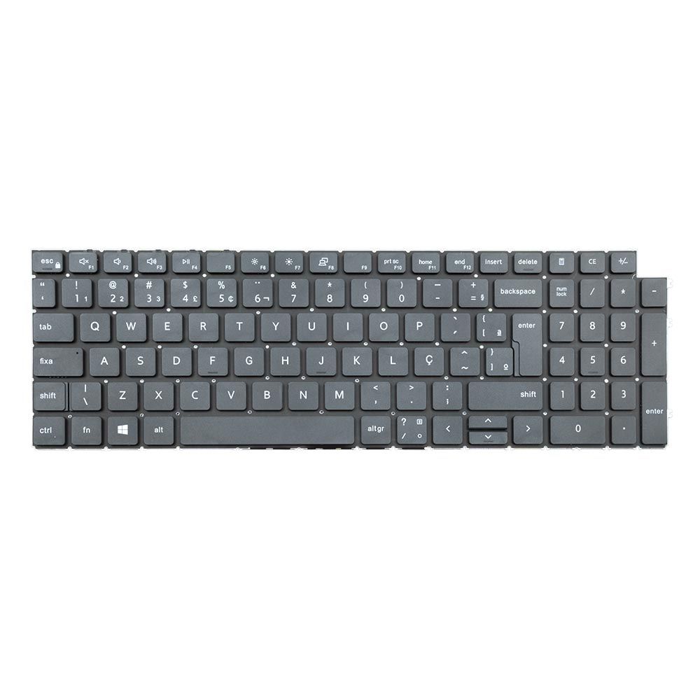 Teclado para Notebook Dell Vostro com padrão ABNT2 Preto possui teclas confortáveis com Ç e 12 meses de garantia