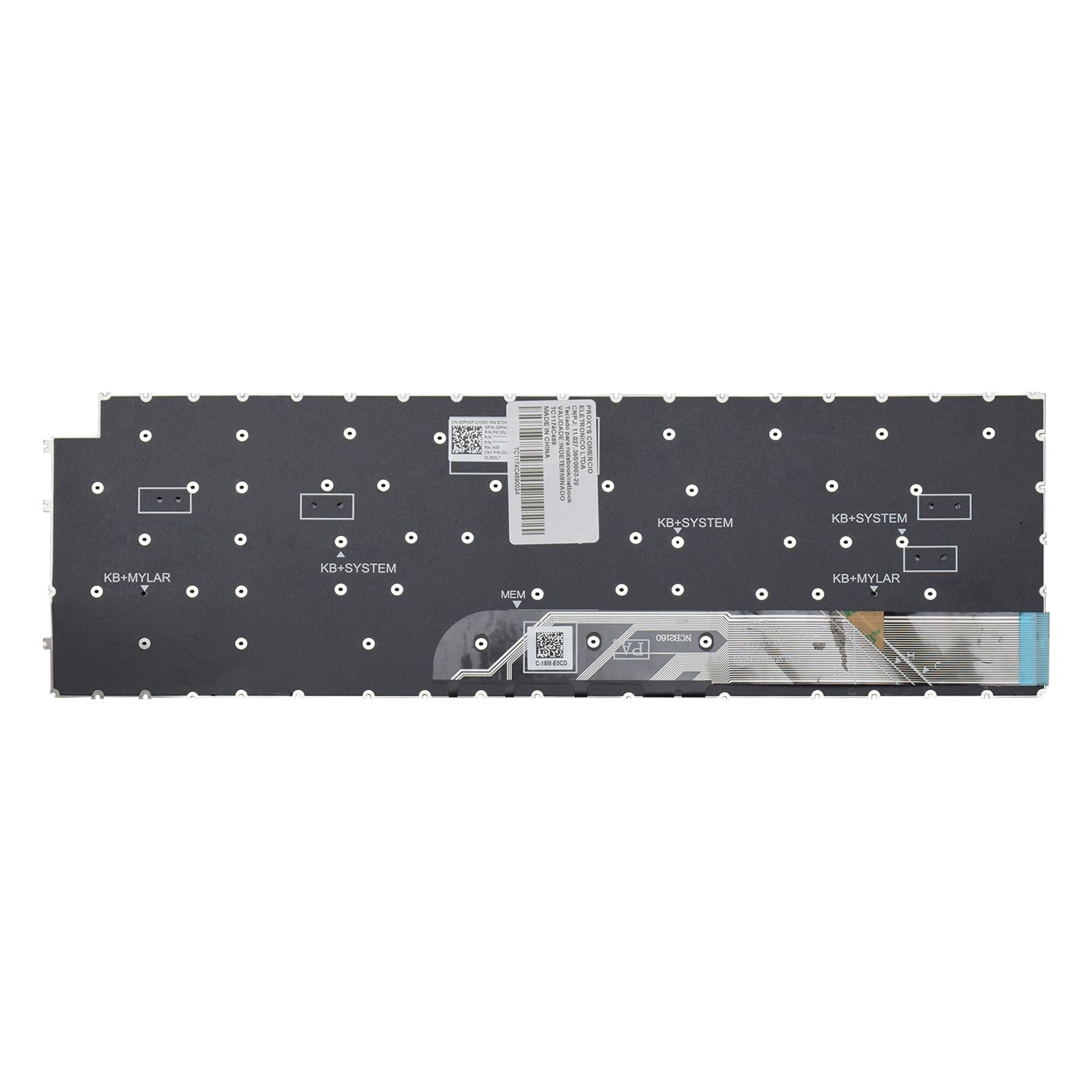 Teclado para Notebook Dell P112F ABNT2 Preto