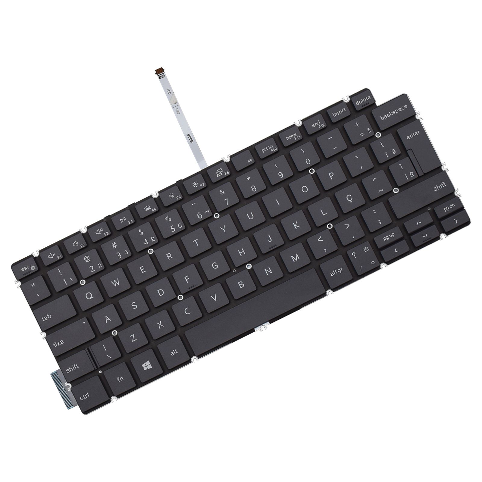 Teclado para Notebook Dell Vostro 3405 Com Iluminação ABNT2 Preto