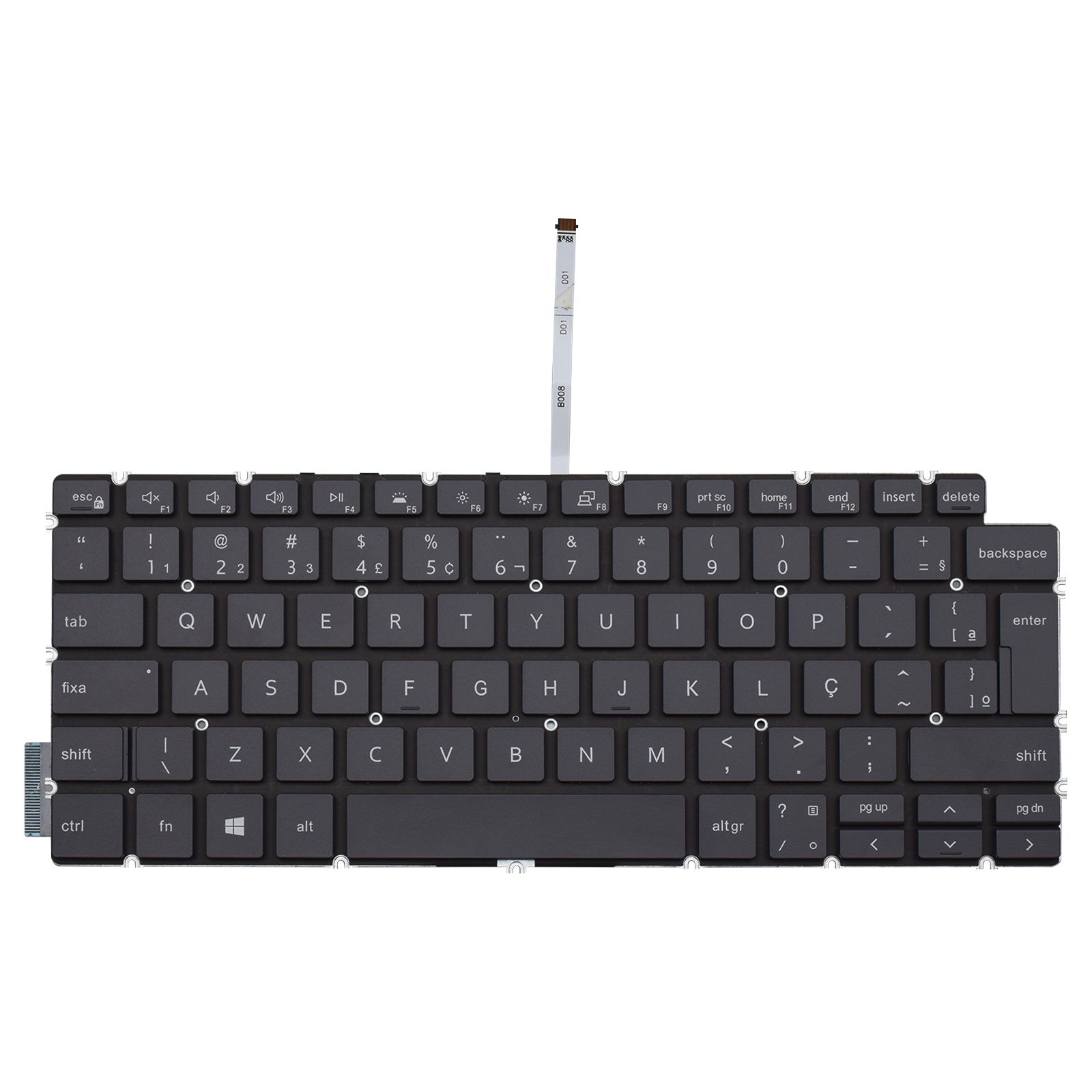 Teclado para Notebook Dell Vostro com padrão ABNT2 Preto possui teclas confortáveis com Ç e 12 meses de garantia