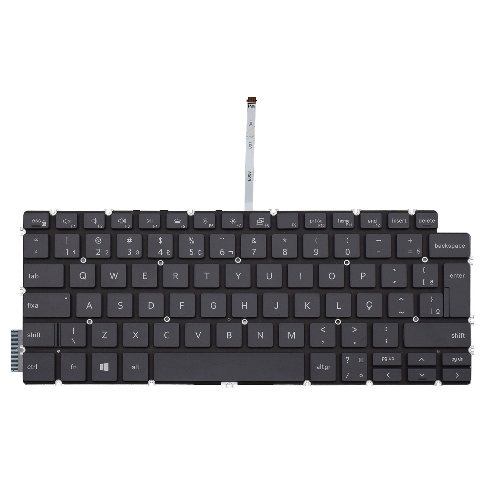 Teclado para Notebook Dell Vostro com padrão ABNT2 Preto possui teclas confortáveis com Ç e 12 meses de garantia