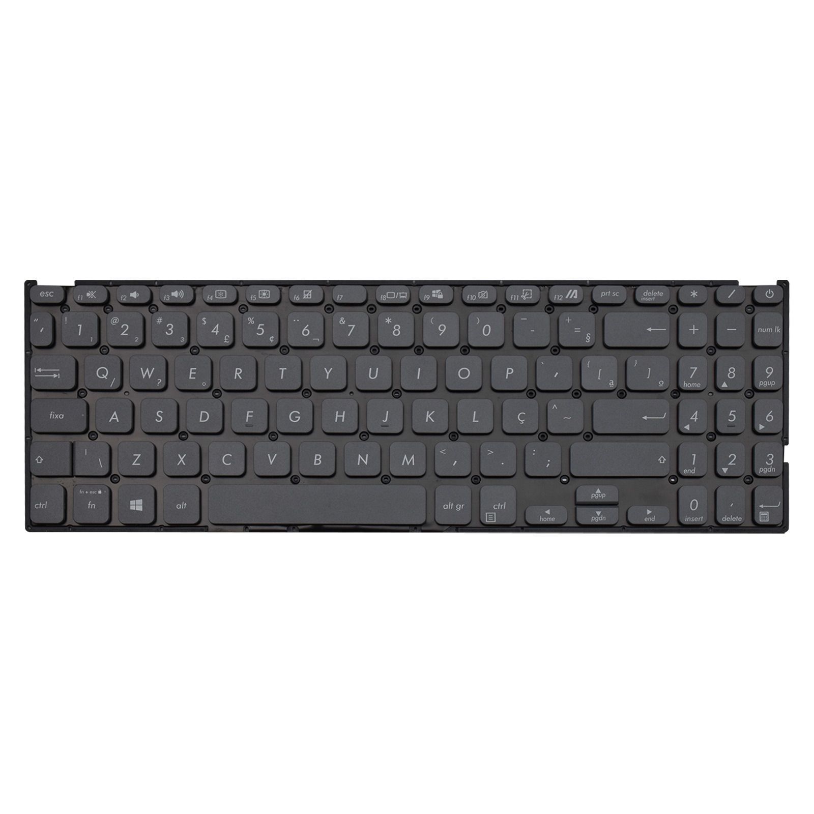 Teclado para Notebook Asus Vivobook X515KA-EJ303WS ABNT2 Cinza possui teclas confortáveis e 12 meses de garantia