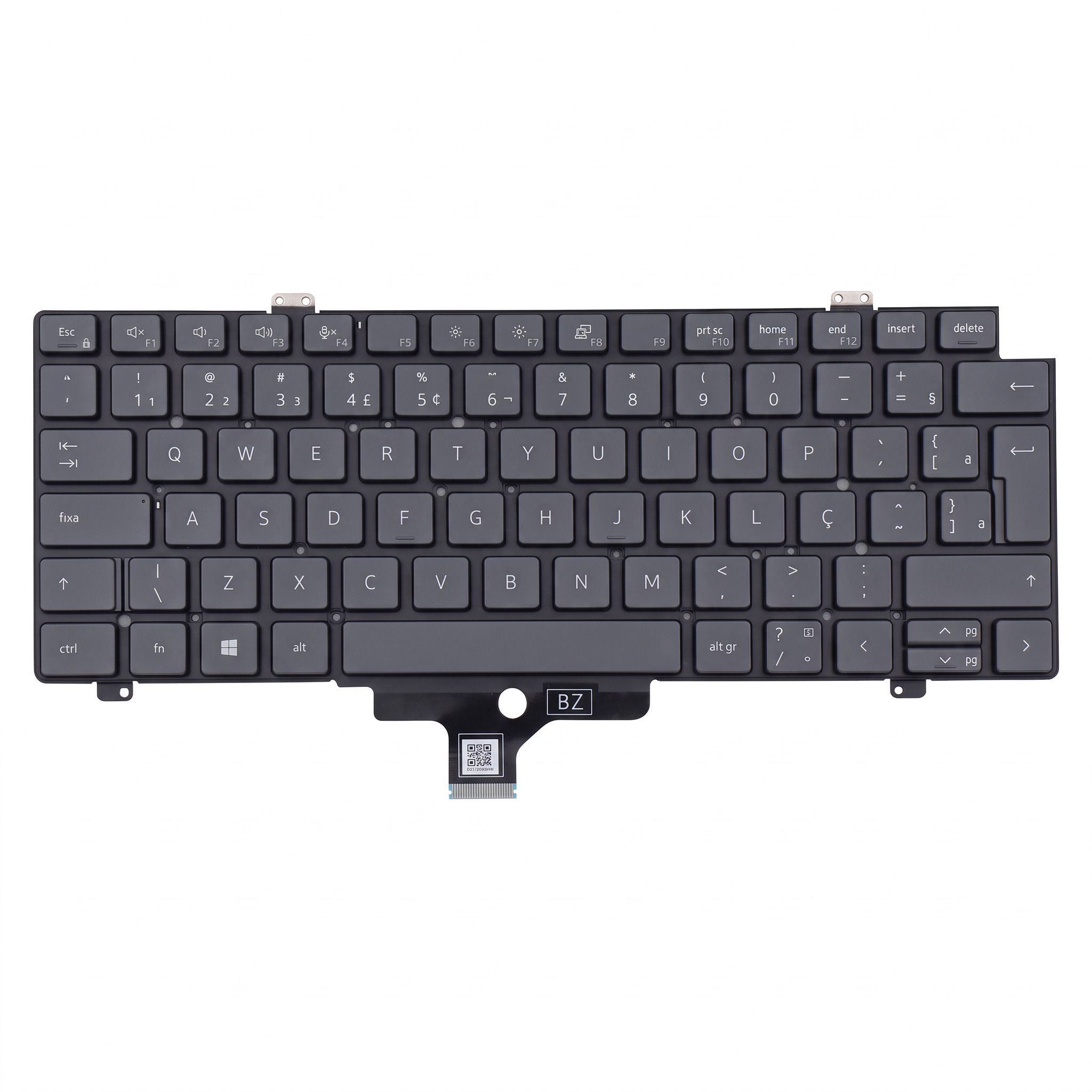 Teclado para Notebook Dell Latitude com padrão ABNT2 Preto possui teclas confortáveis com Ç e 12 meses de garantia