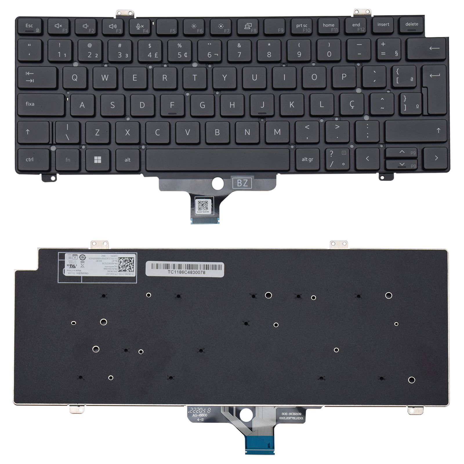 Teclado para Notebook Dell Latitude 5450 ABNT2 Preto possui teclas confortáveis e 12 meses de garantia