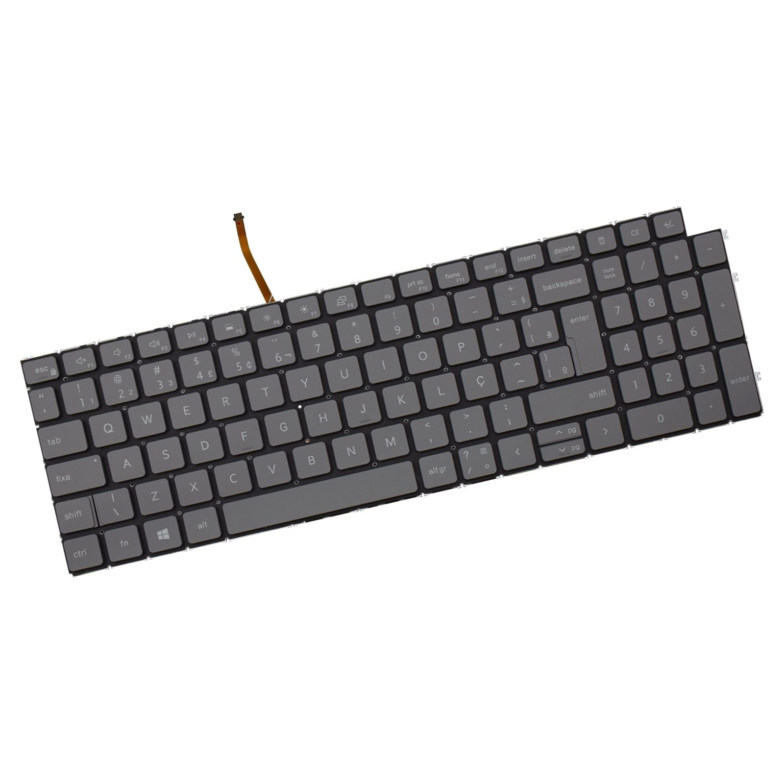Teclado para Notebook Dell Inspiron 15-I120K-A10P ABNT2 Cinza Escuro