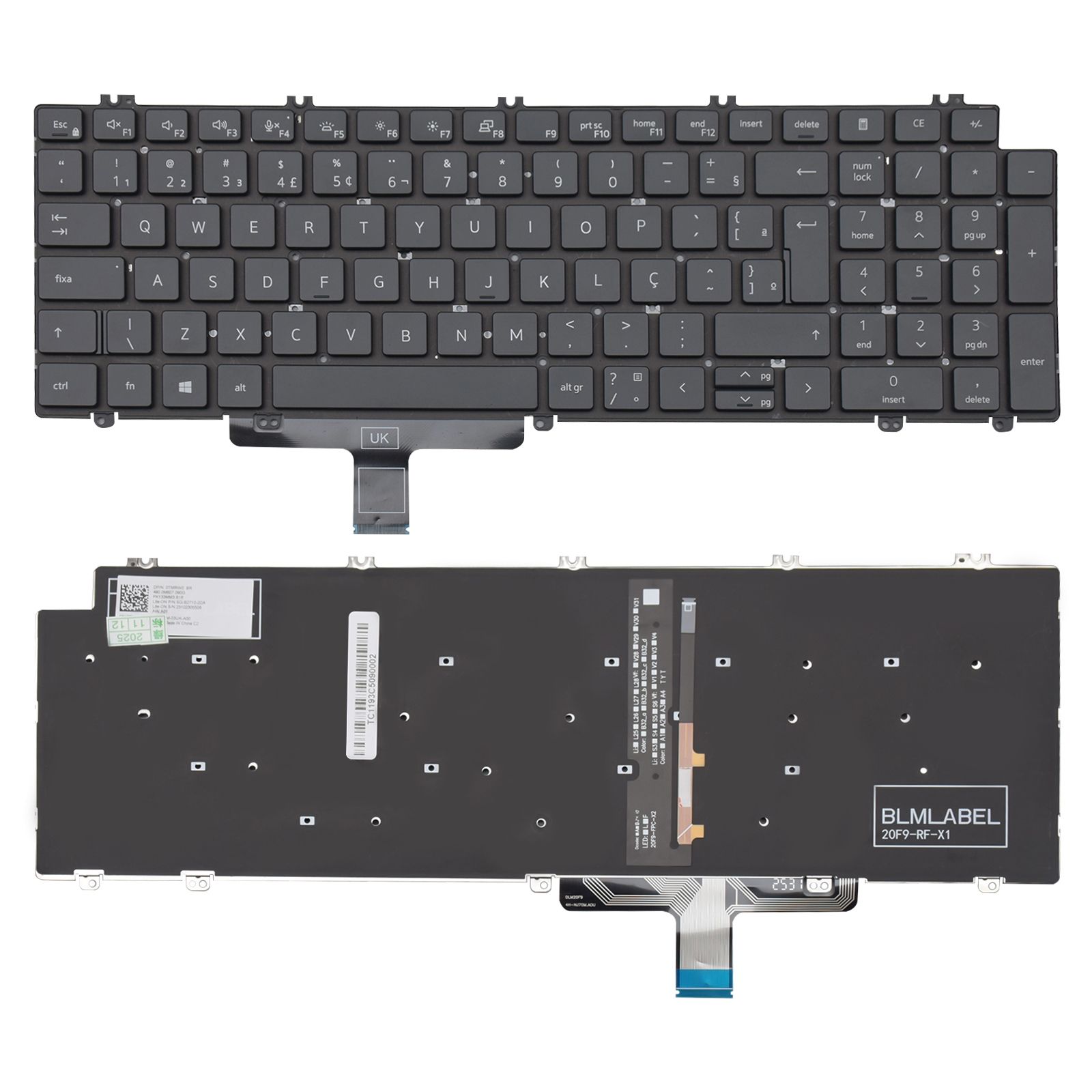 Teclado para Notebook Dell Latitude com padrão ABNT2 Preto possui teclas confortáveis com Ç e 12 meses de garantia