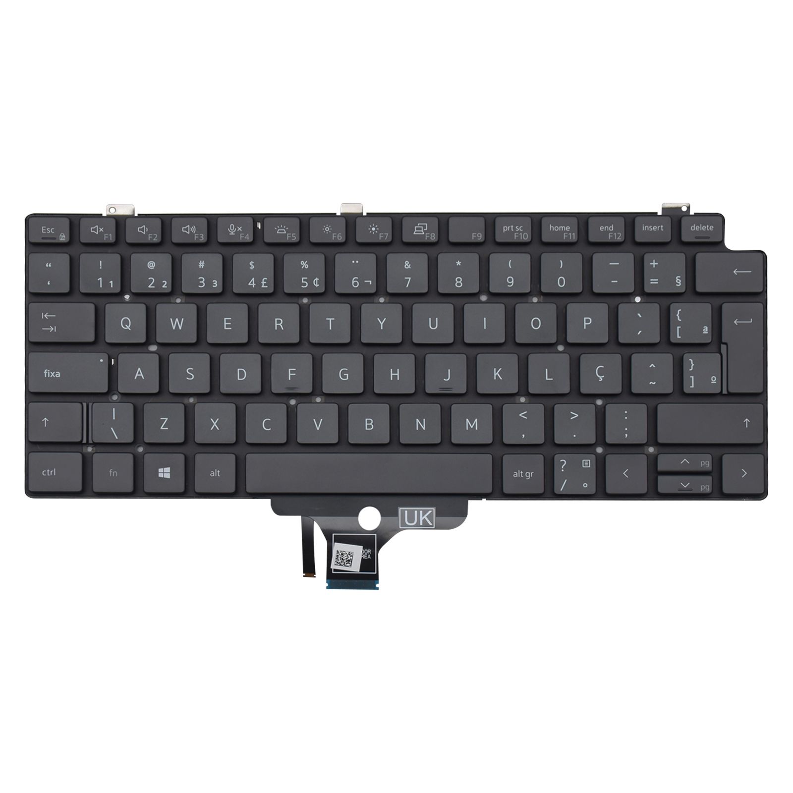 Teclado para Notebook Dell Latitude com padrão ABNT2 Preto possui teclas confortáveis com Ç e 12 meses de garantia