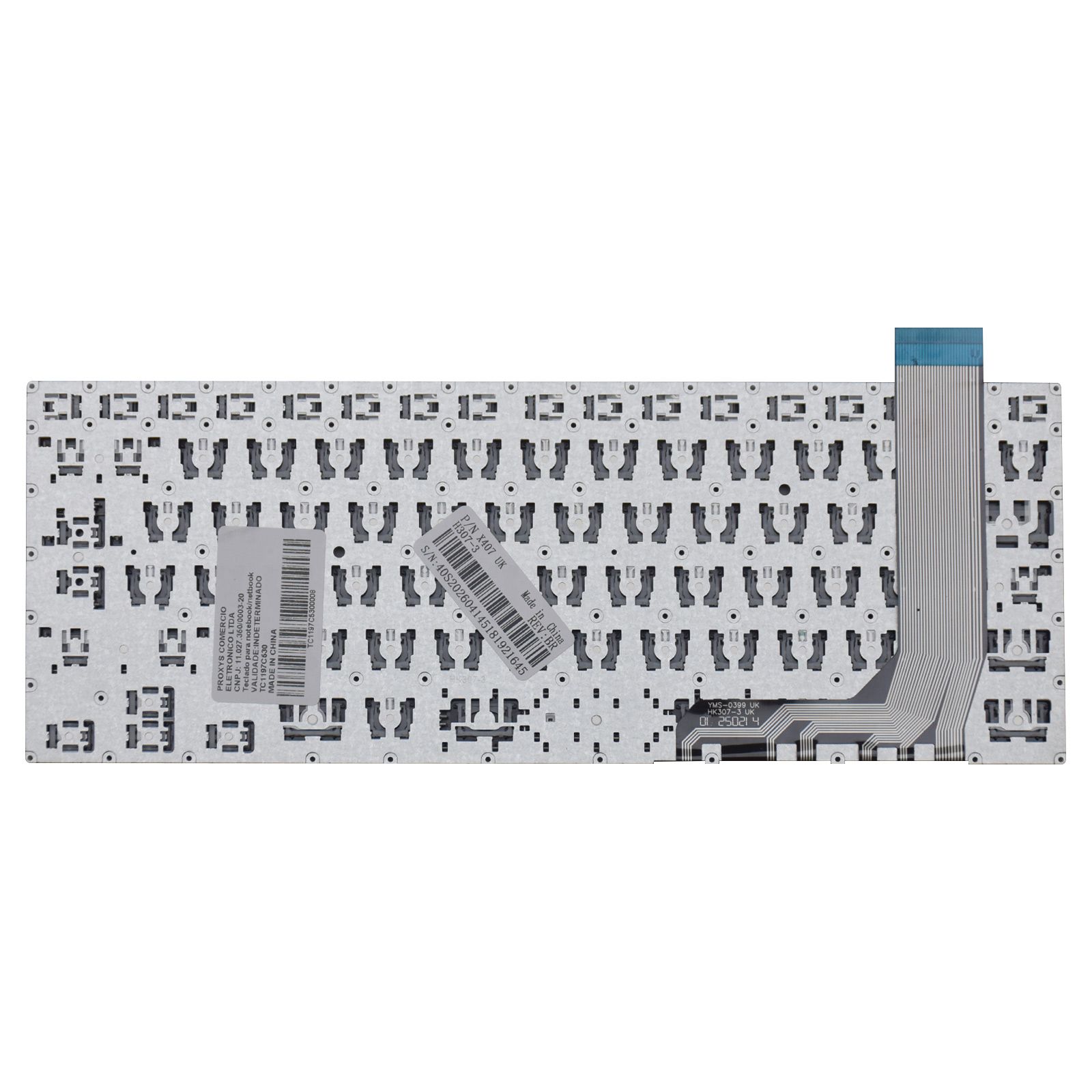Teclado para Notebook Asus X407U ABNT2 Preto