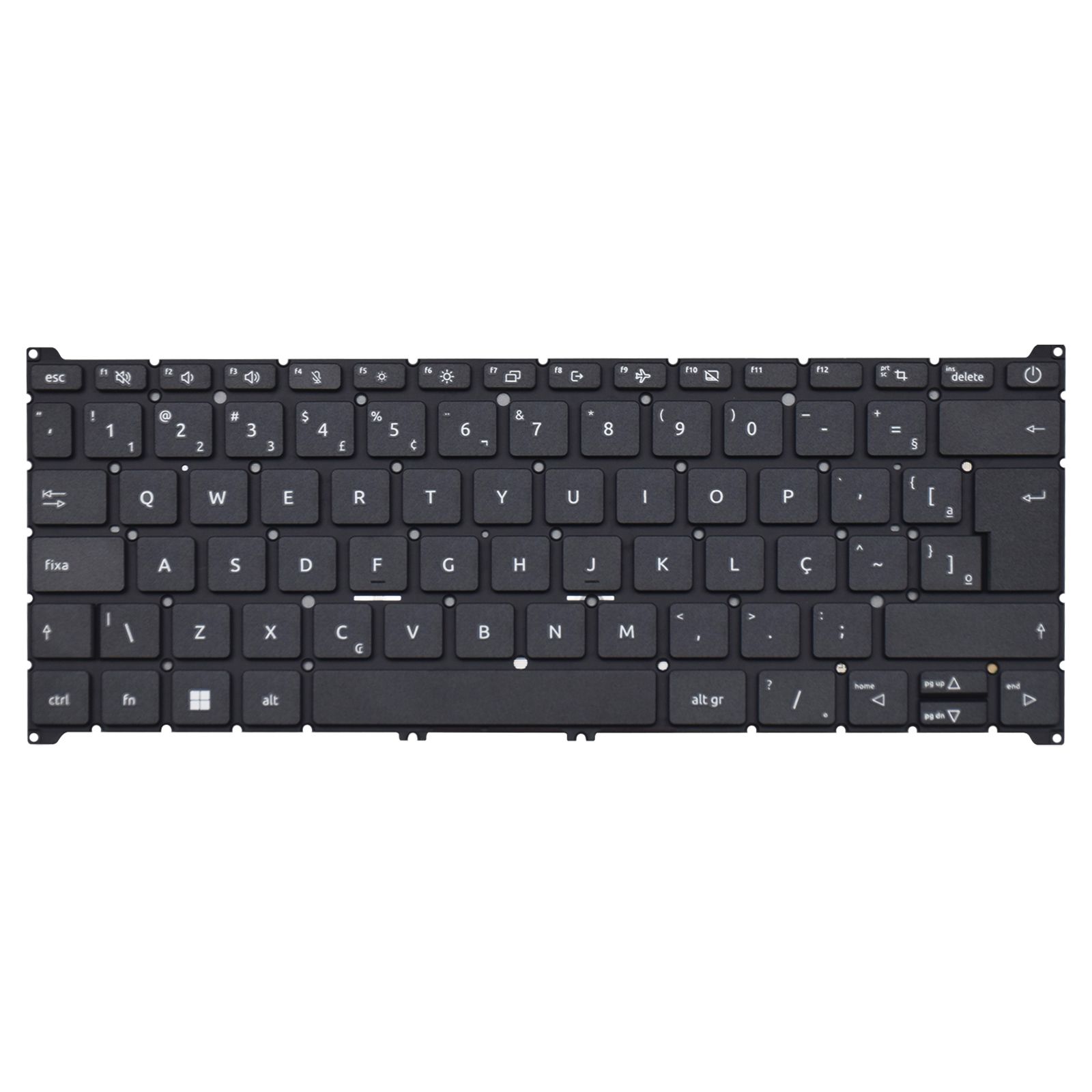 Teclado para Notebook Acer Travelmate com padrão ABNT2 Preto possui teclas confortáveis com Ç e 12 meses de garantia