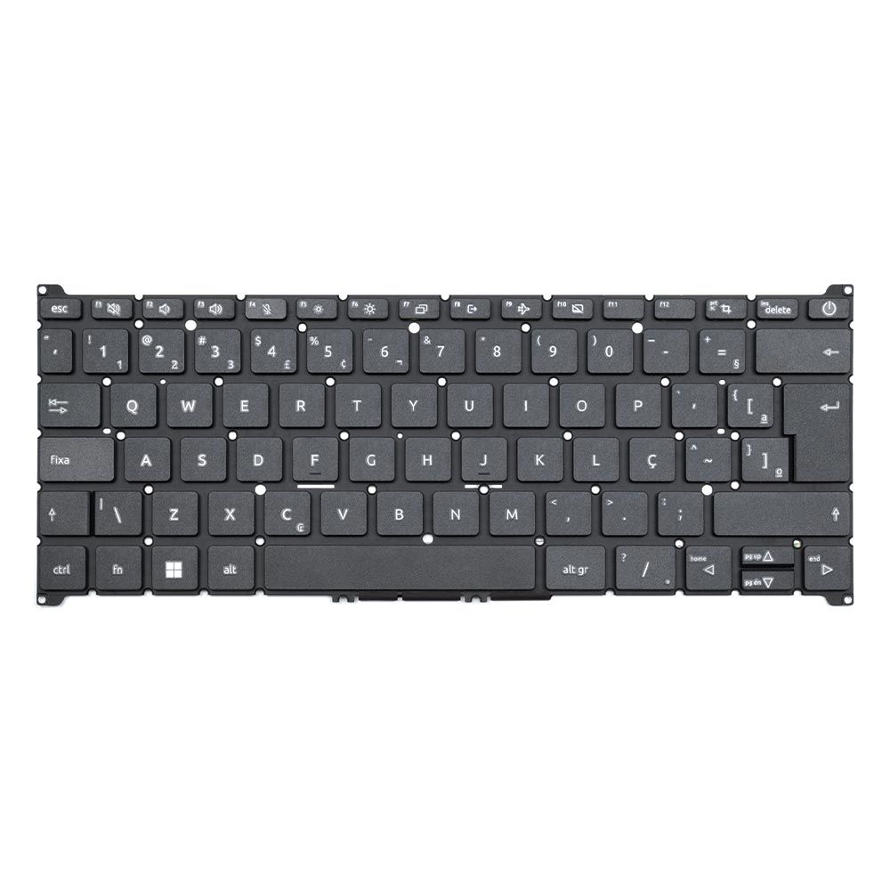 Teclado para Notebook Acer Travelmate com padrão ABNT2 Preto possui teclas confortáveis com Ç e 12 meses de garantia