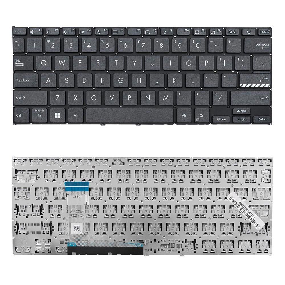 Teclado para Notebook Asus Vivobook X1404VA Inglês Internacional - US Preto