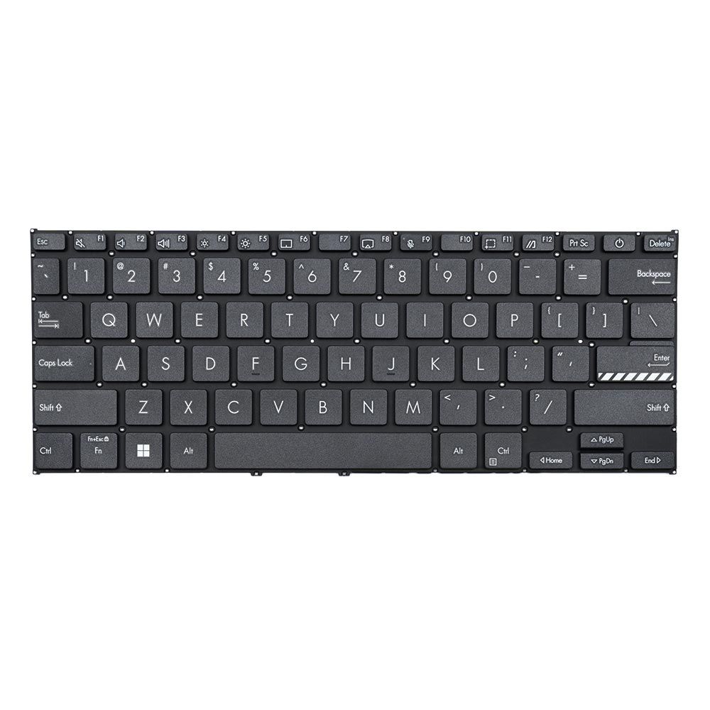 Teclado para Notebook Asus Vivobook com padrão Inglês Internacional - US Preto possui teclas confortáveis com Ç e 12 meses de garantia
