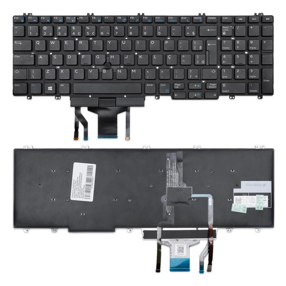 Teclado para Notebook Dell Precision 7740 ABNT2 Preto