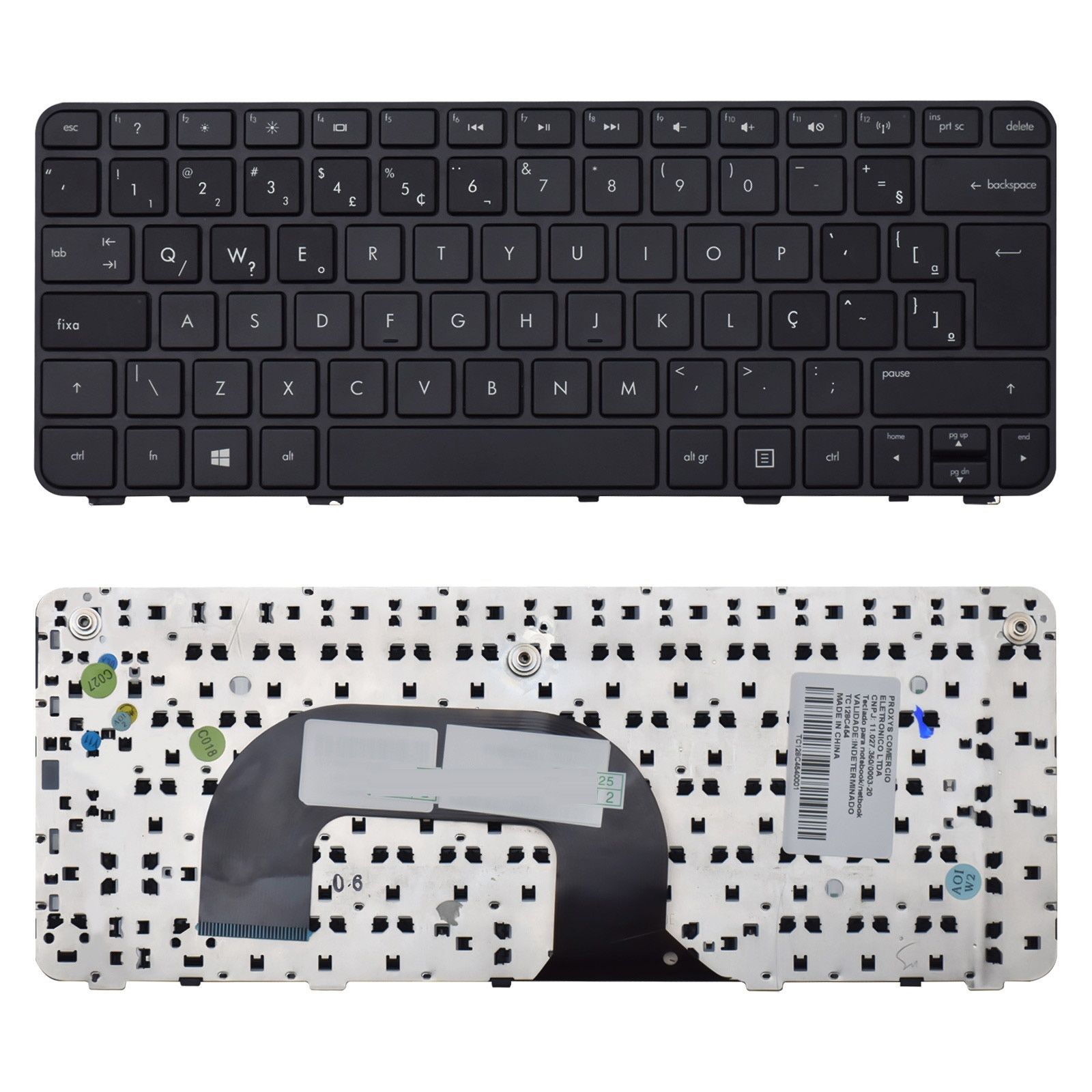 Teclado para Notebook HP Pavilion dm1-3012au-3012AU, ABNT2 - UK Style Preto, possui teclas confortáveis e 12 meses de garantia.