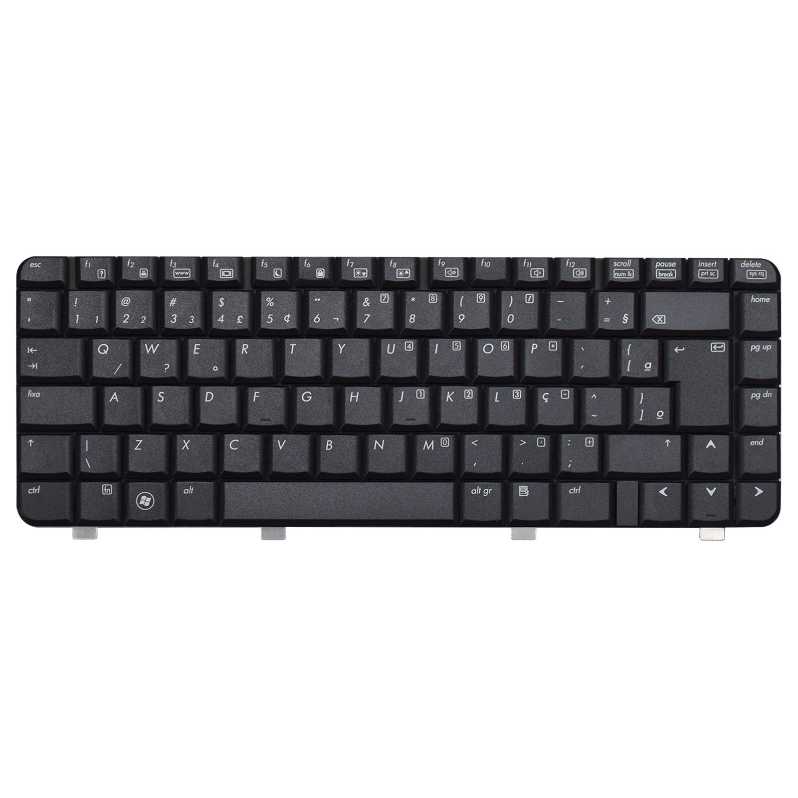 Teclado para Notebook Hp com padrão ABNT2 Preto possui teclas confortáveis com Ç e 12 meses de garantia