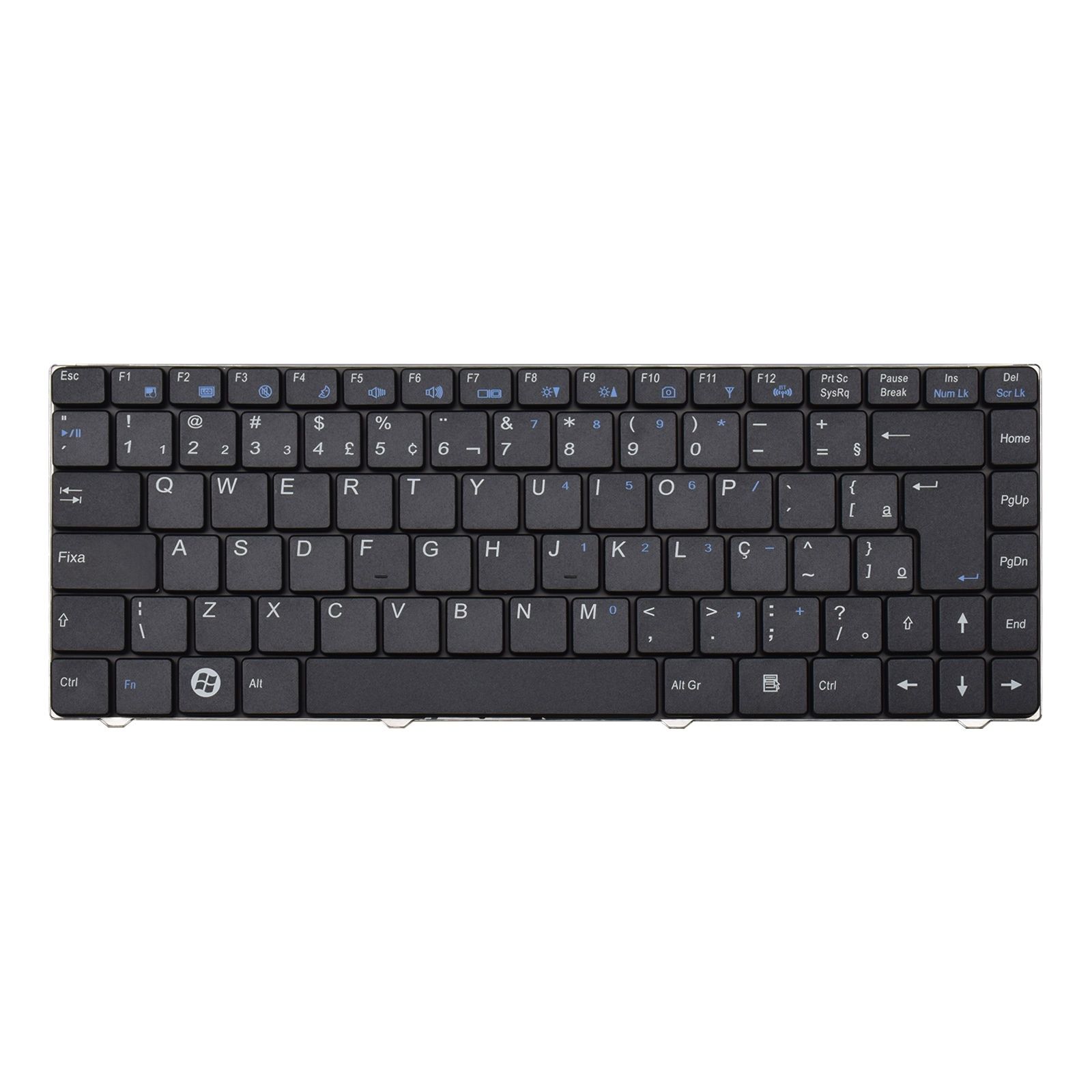 Teclado para Notebook Philco 14D, ABNT2 Preto, possui teclas confortáveis e 12 meses de garantia.